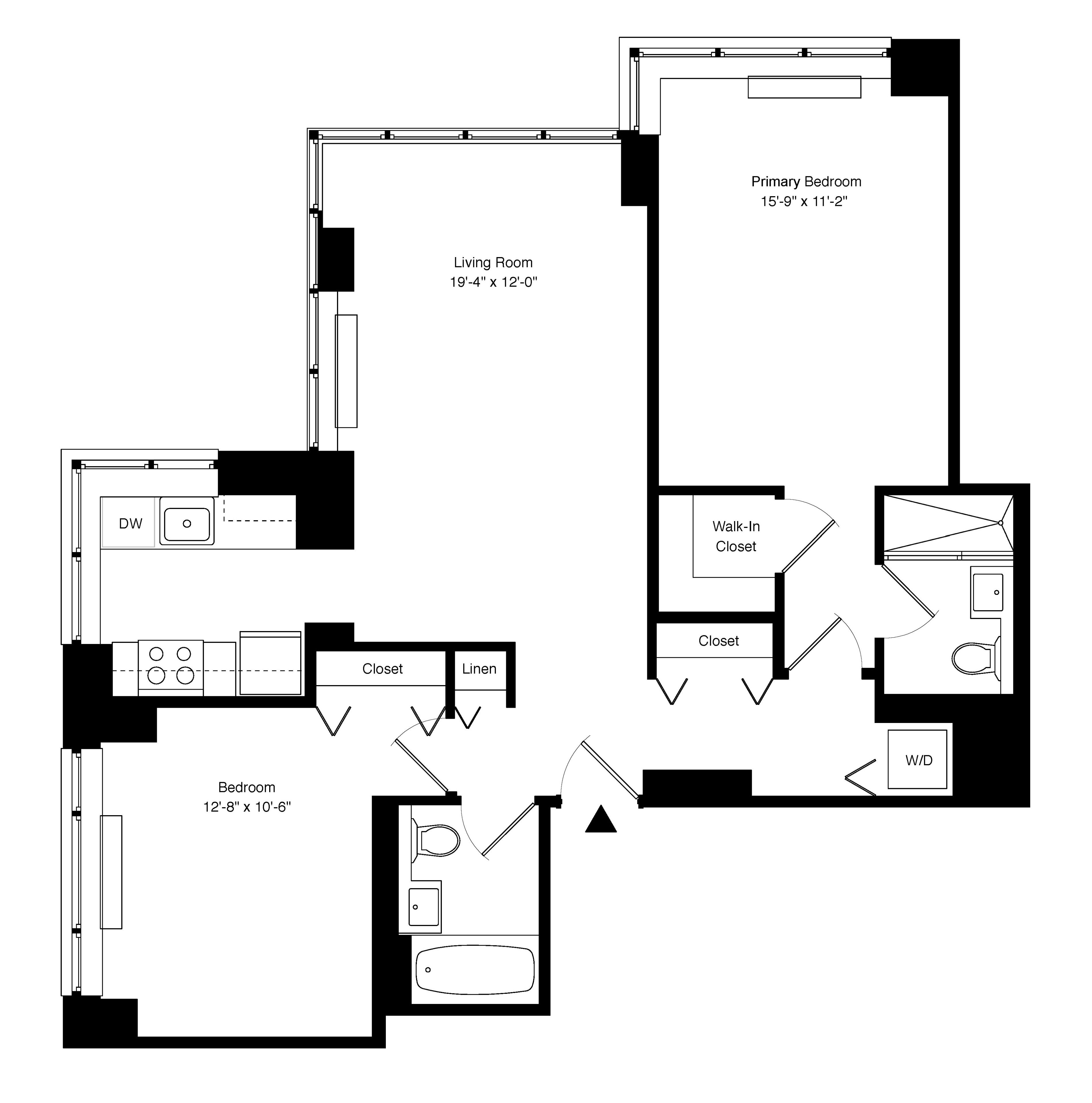 Floorplan for 55 West 25th Street, 25-D