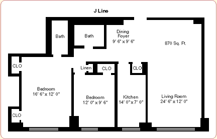 Floorplan for 175 Adams Street, 4J