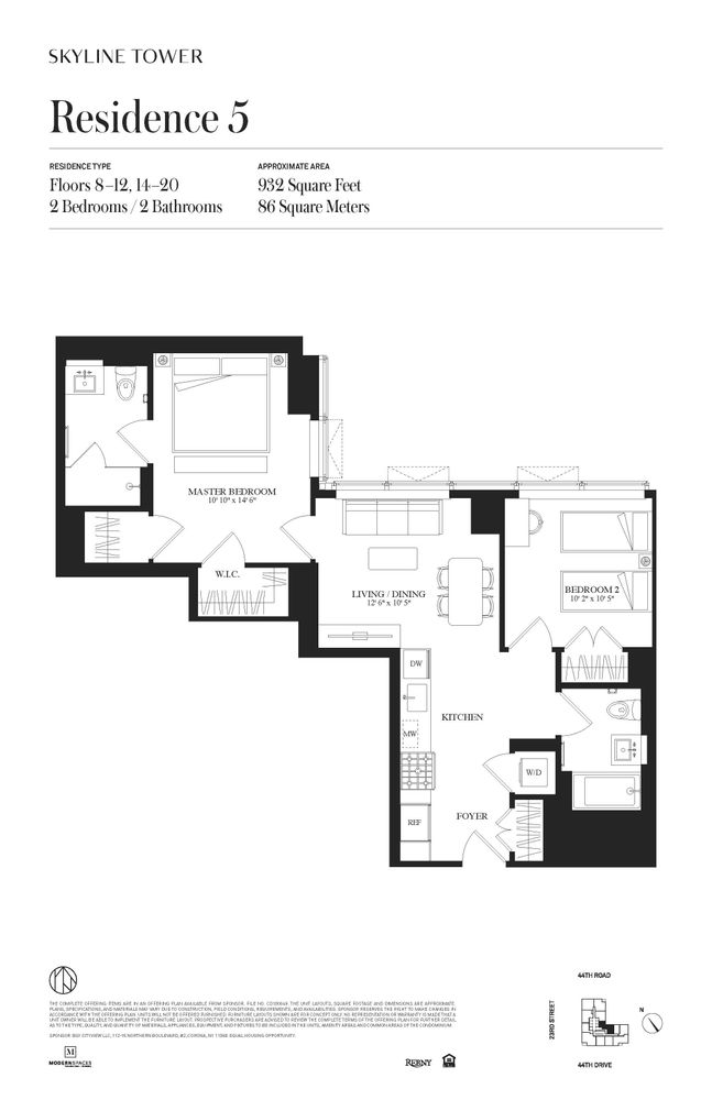 Floorplan for 3 Court Square, 805