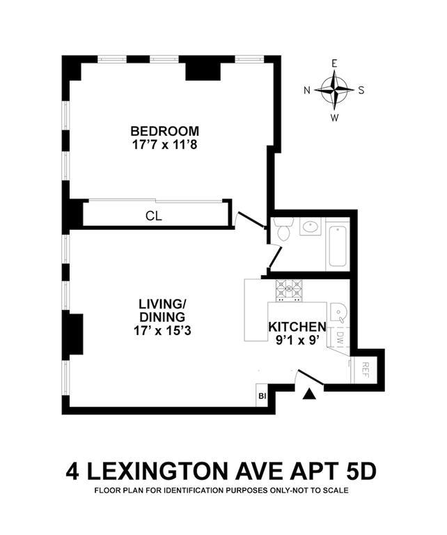 Floorplan for 4 Lexington Avenue, 5D