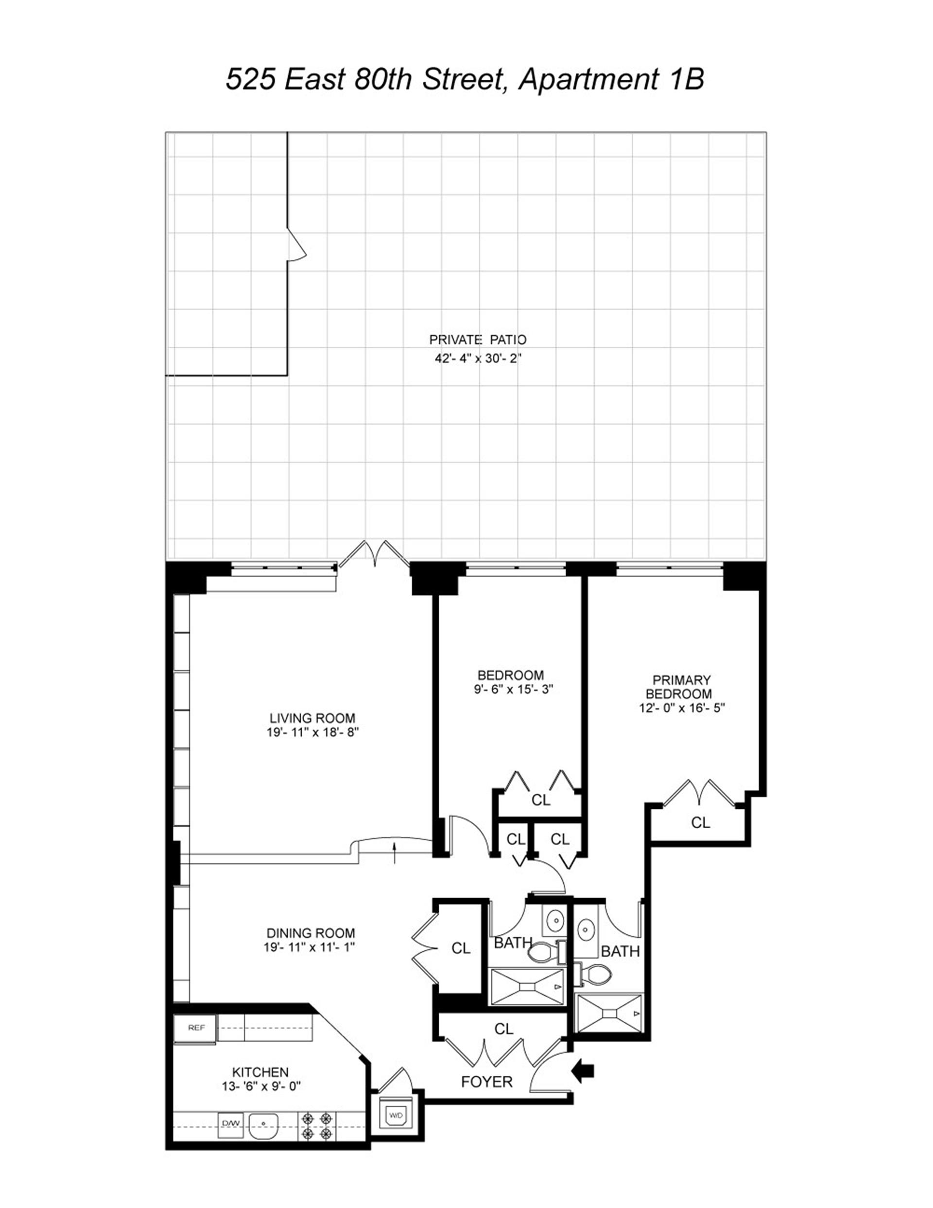 Floorplan for 525 East 80th Street, 1B