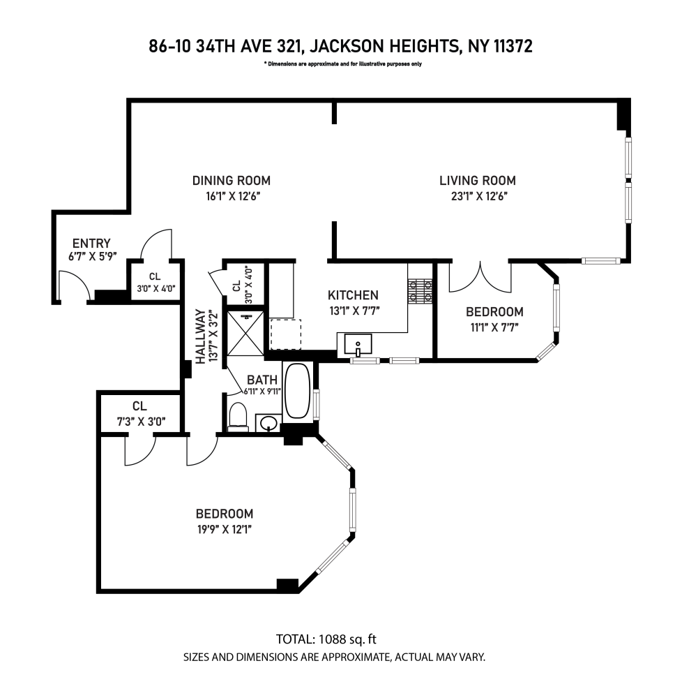 Floorplan for 86-10 34th Avenue, 321