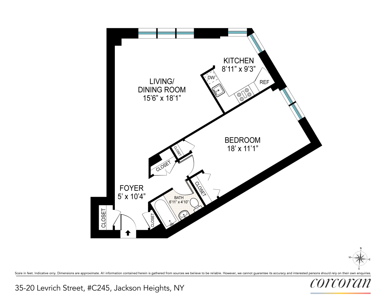 Floorplan for 35-20 Leverich Street, C245