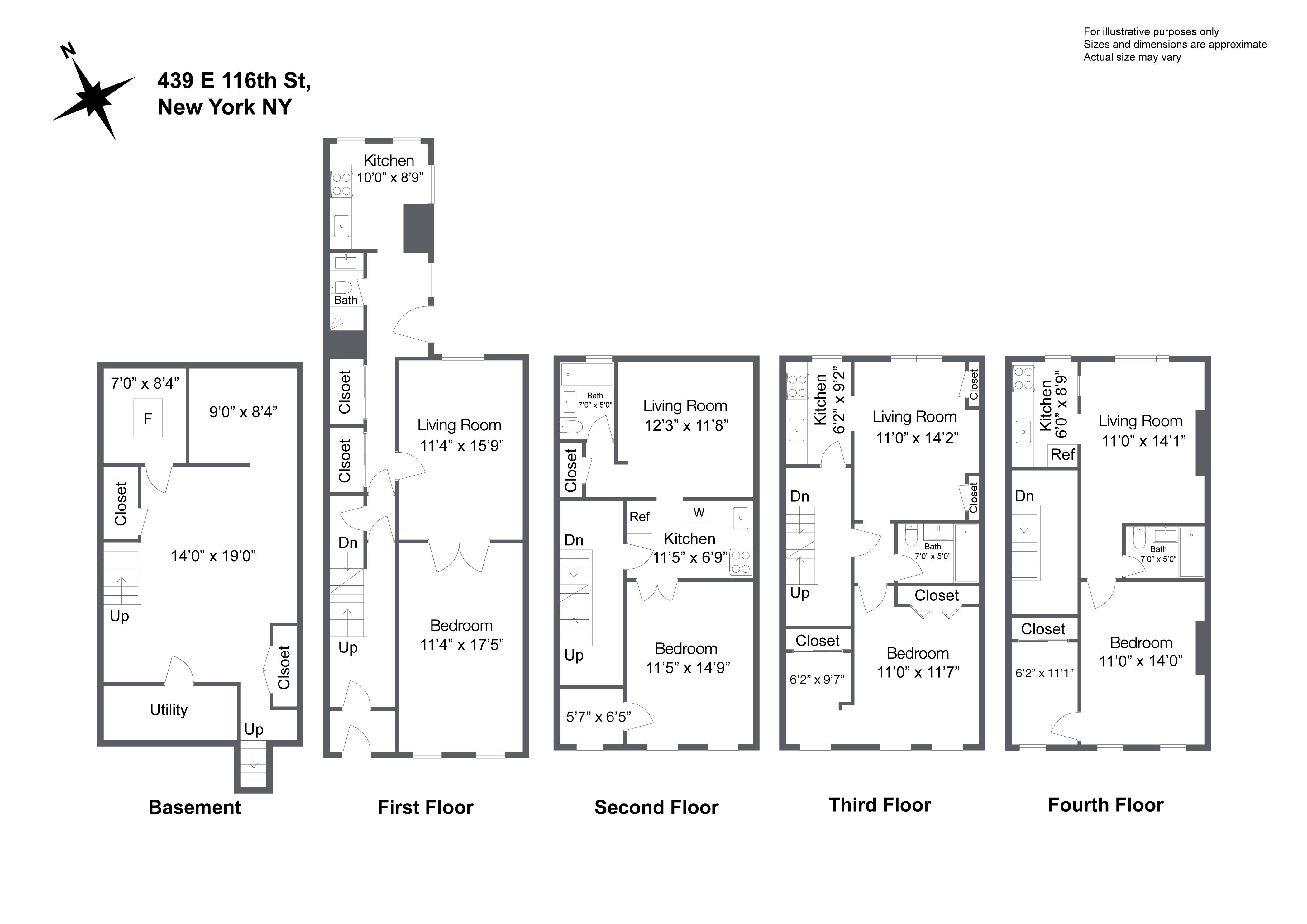 Floorplan for 439 East 116th Street