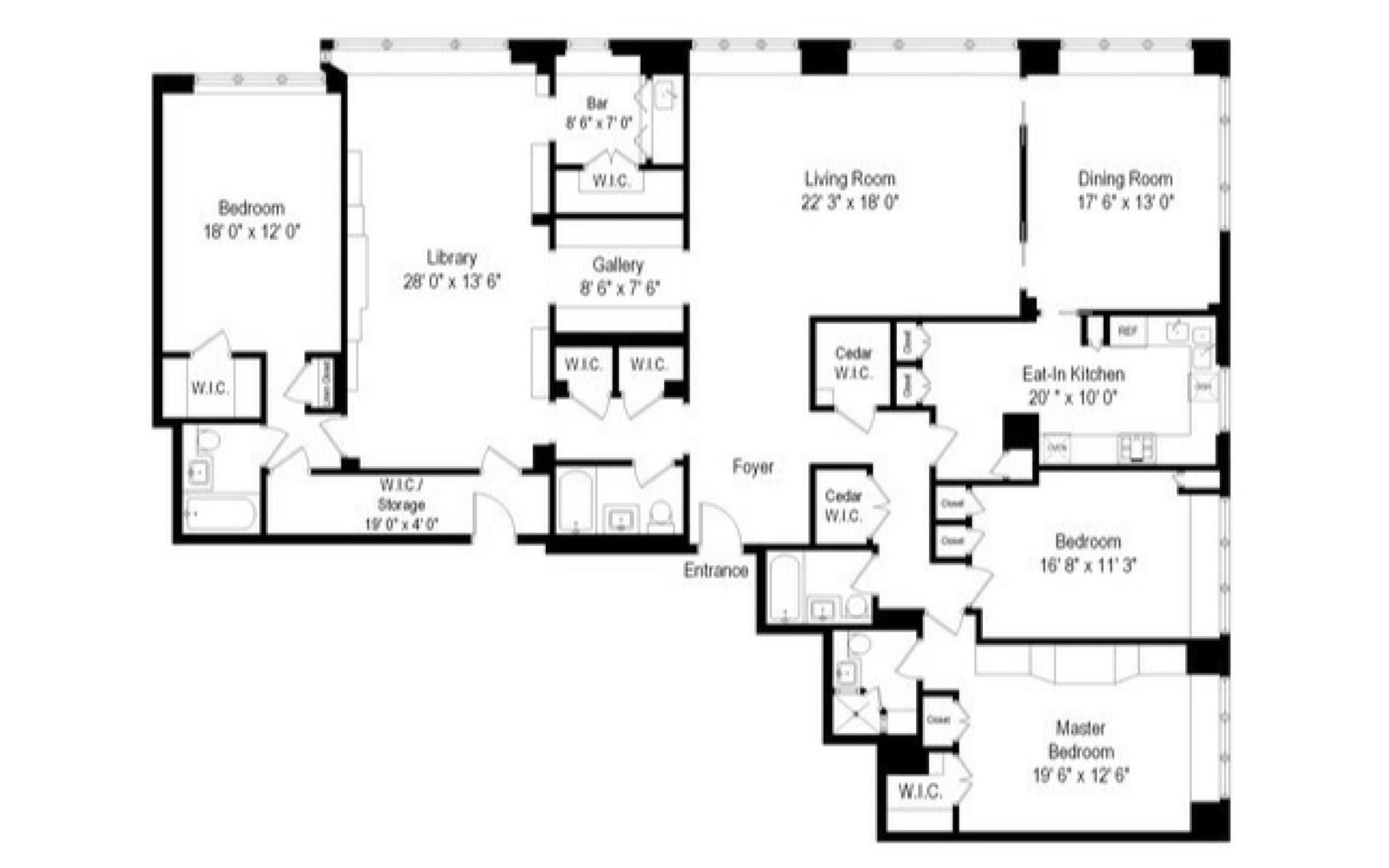 Floorplan for 45 Sutton Place, 2MN