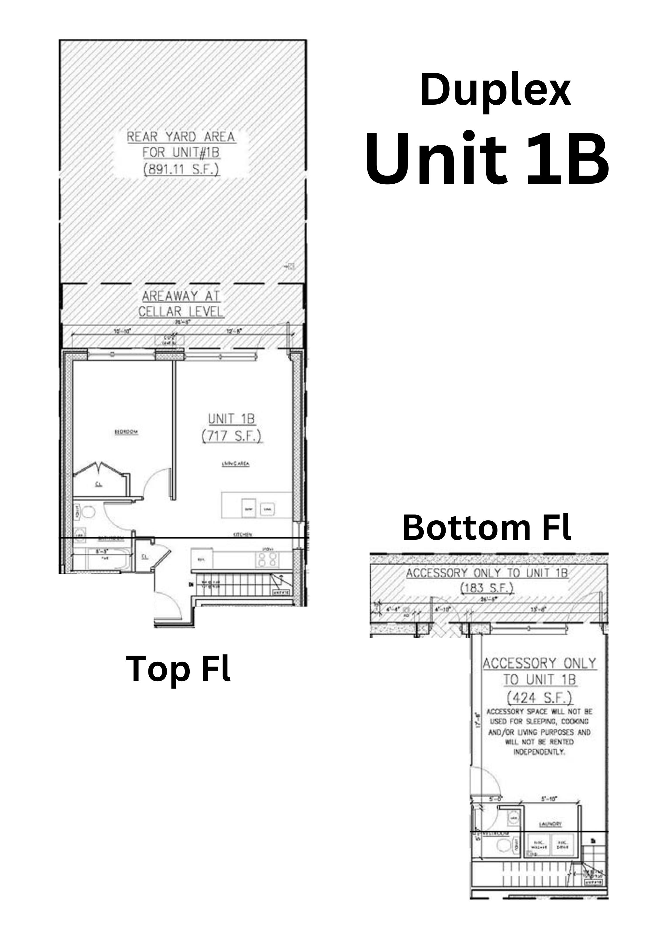 Floorplan for 355 53rd Street, 1-B