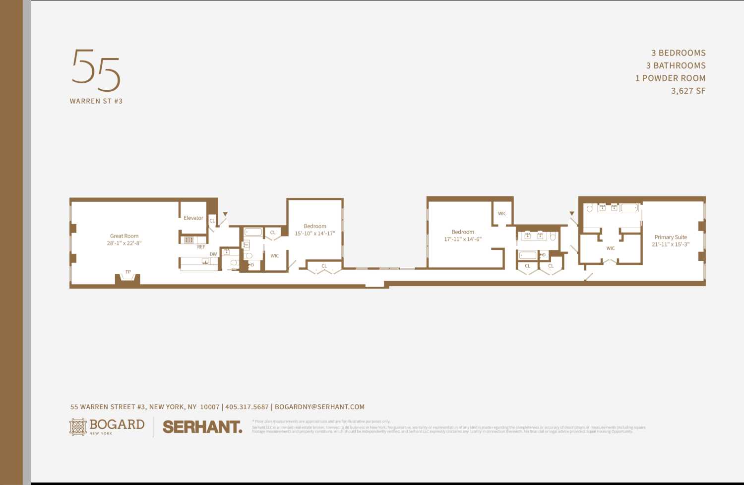 Floorplan for 55 Warren Street, 3