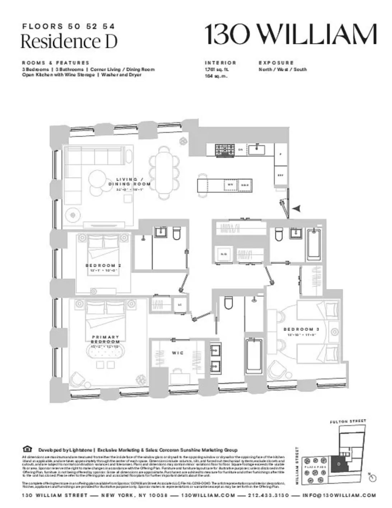 Floorplan for 130 William Street, 54DCAB