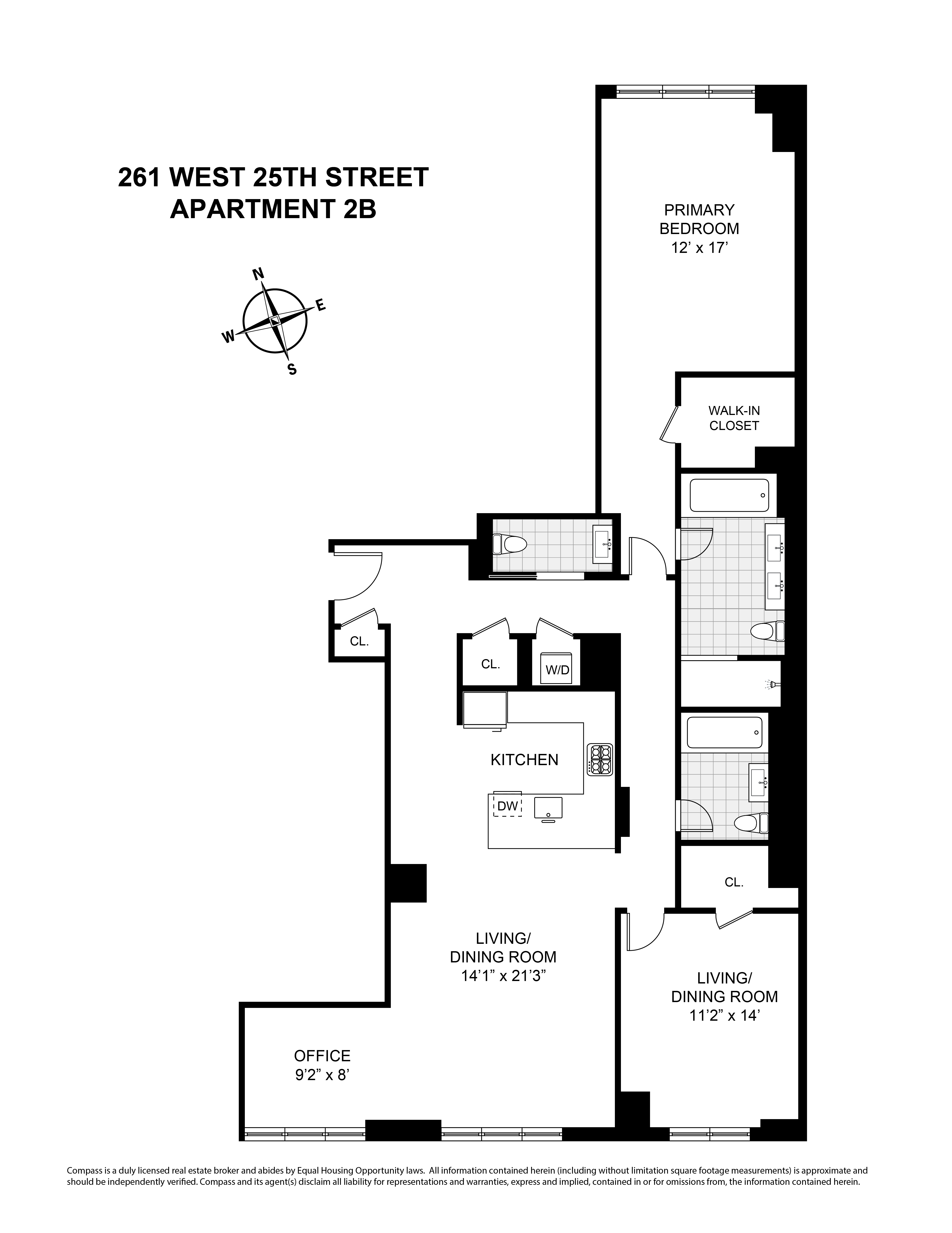 Floorplan for 261 West 25th Street, 2B