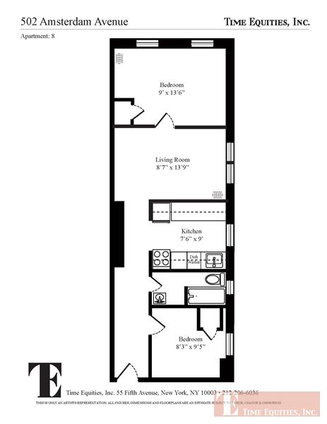 Floorplan for 502 Amsterdam Avenue, 8