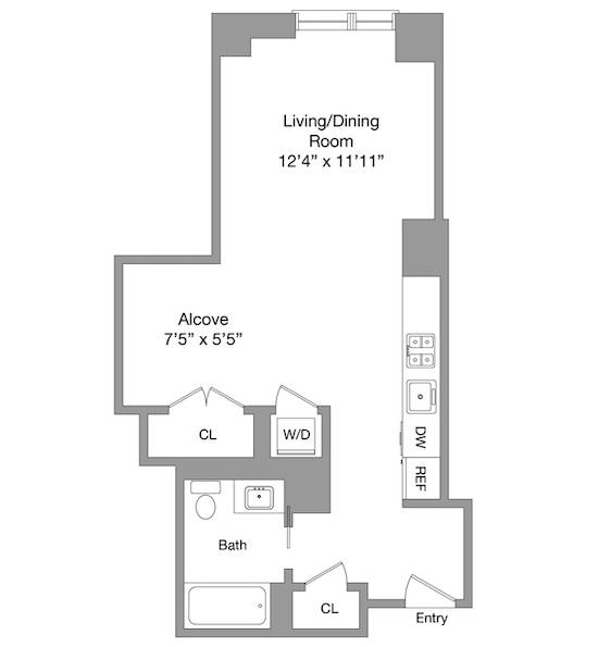 Floorplan for 501 3rd Avenue, 3B