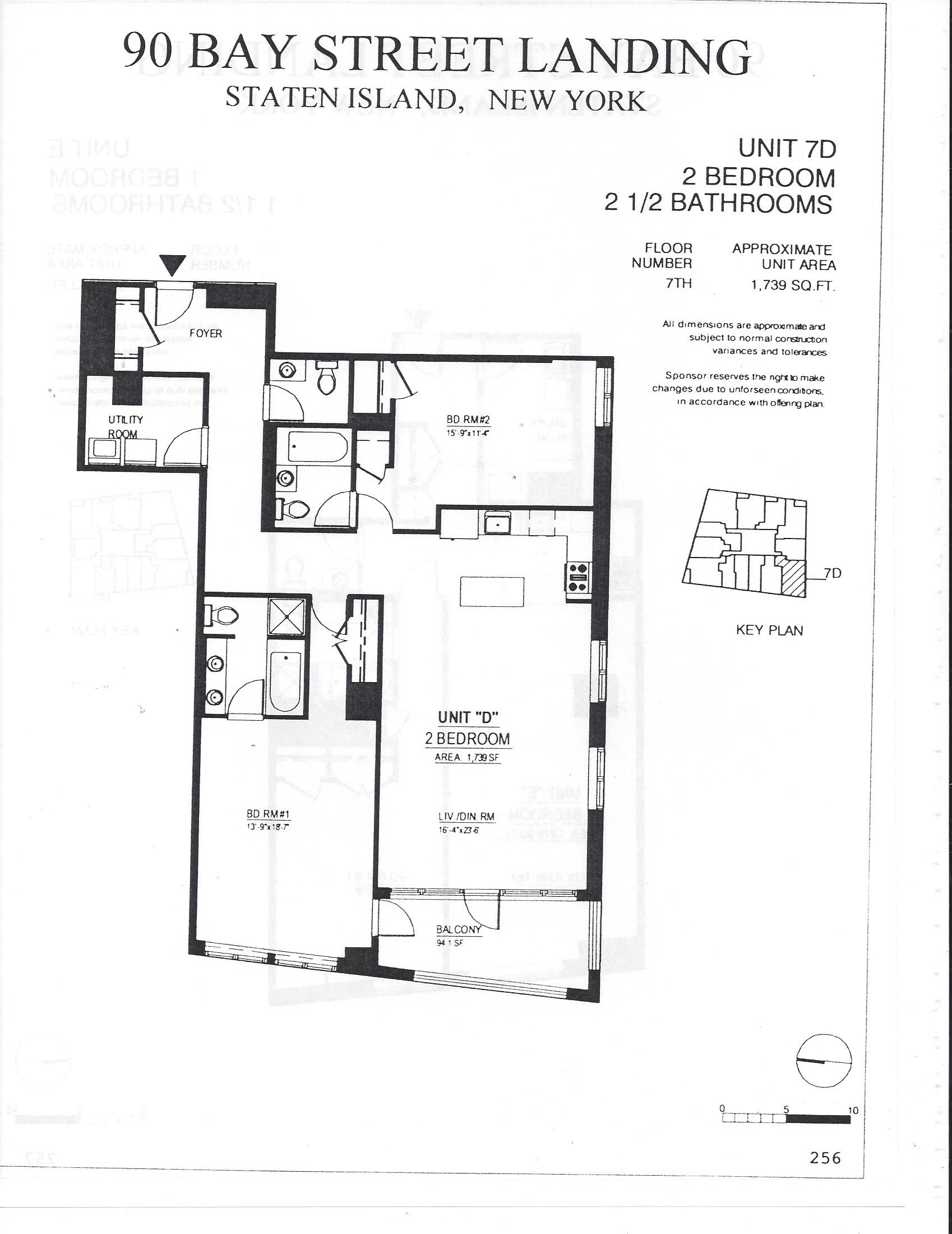 Floorplan for 90 Bay Street, 7-D