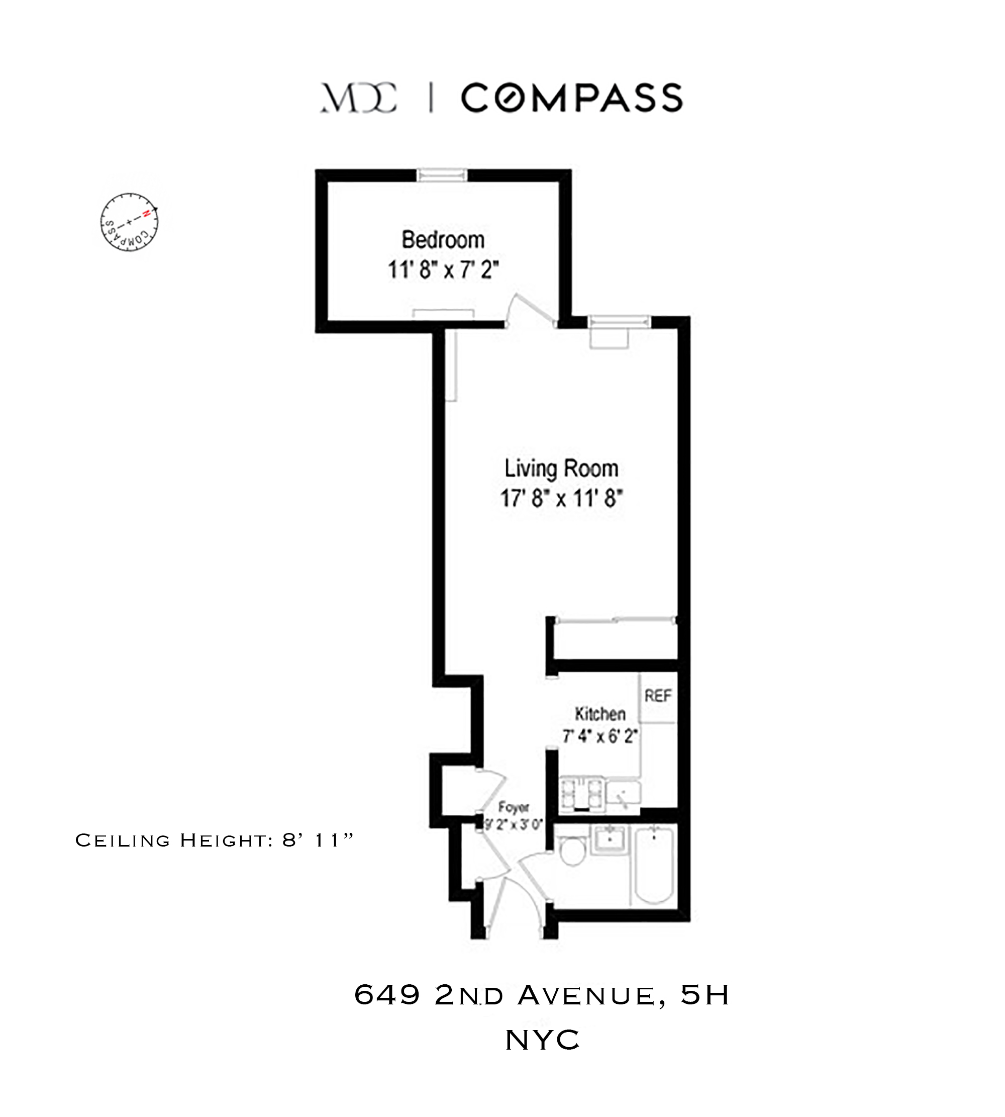 Floorplan for 649 2nd Avenue, 5H