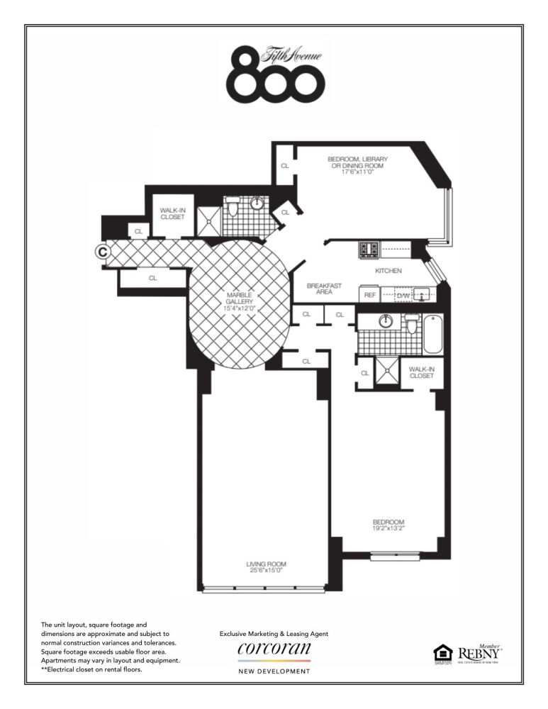 Floorplan for 800 5th Avenue, 7C