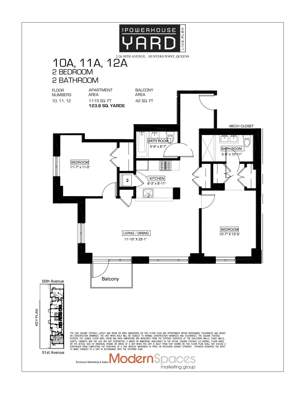 Floorplan for 2-26 50th Avenue, 11-A