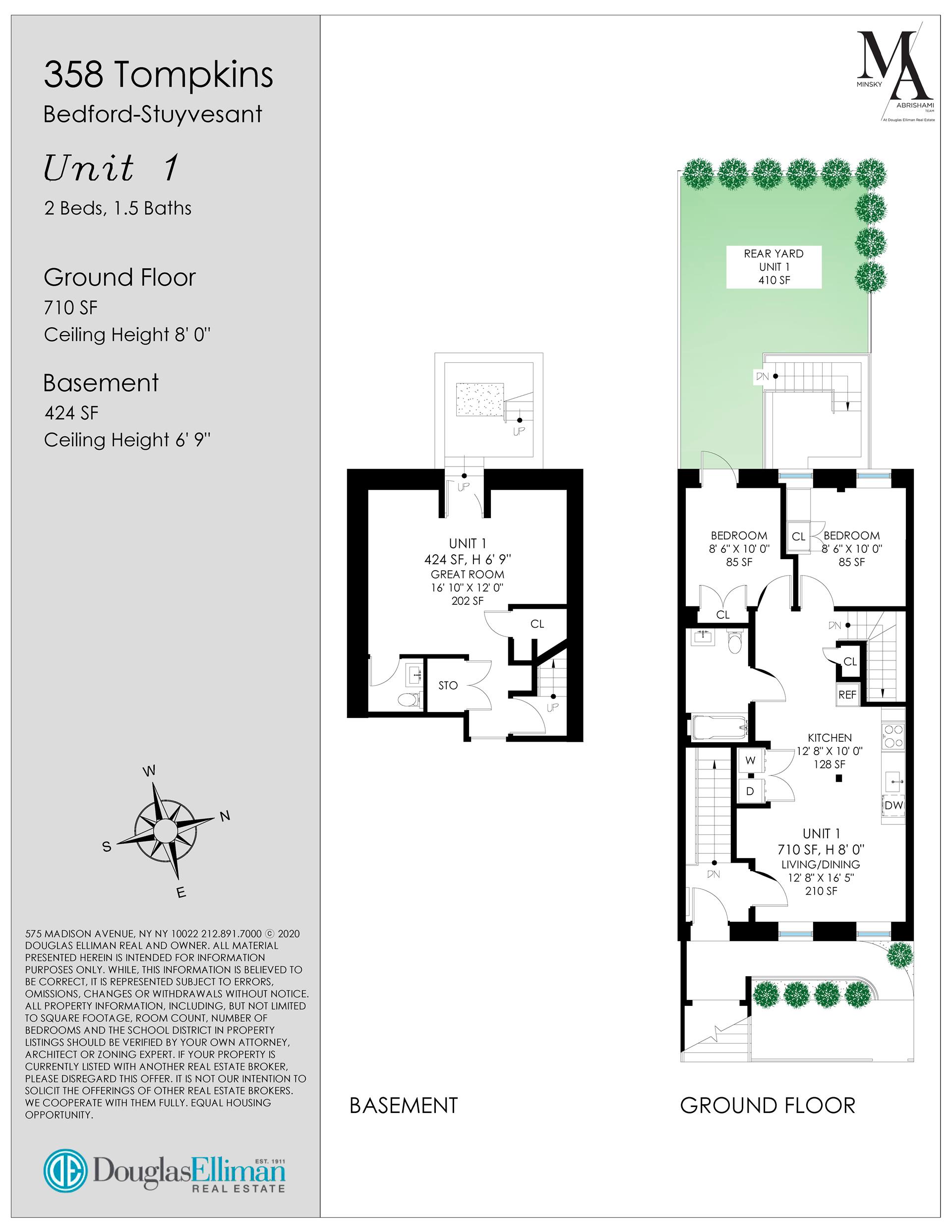 Floorplan for 358 Tompkins Avenue, 1