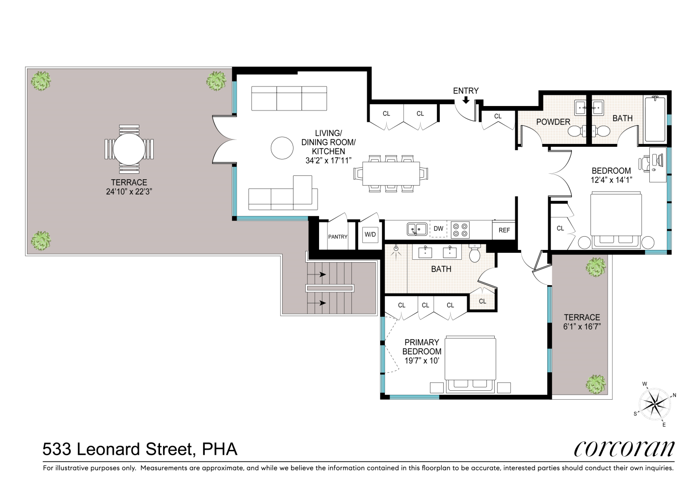 Floorplan for 533 Leonard Street, PHA