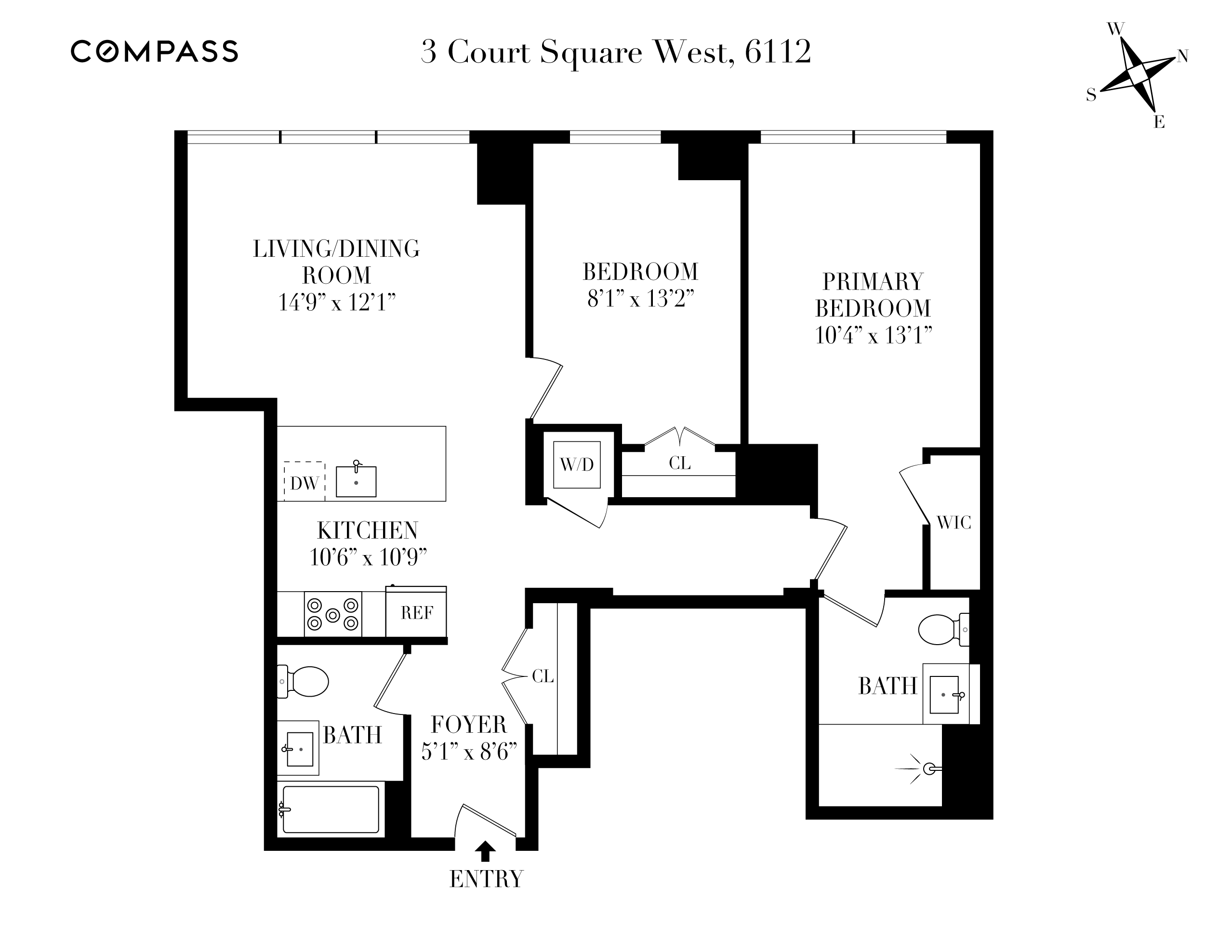 Floorplan for 3 Court Square, 6112