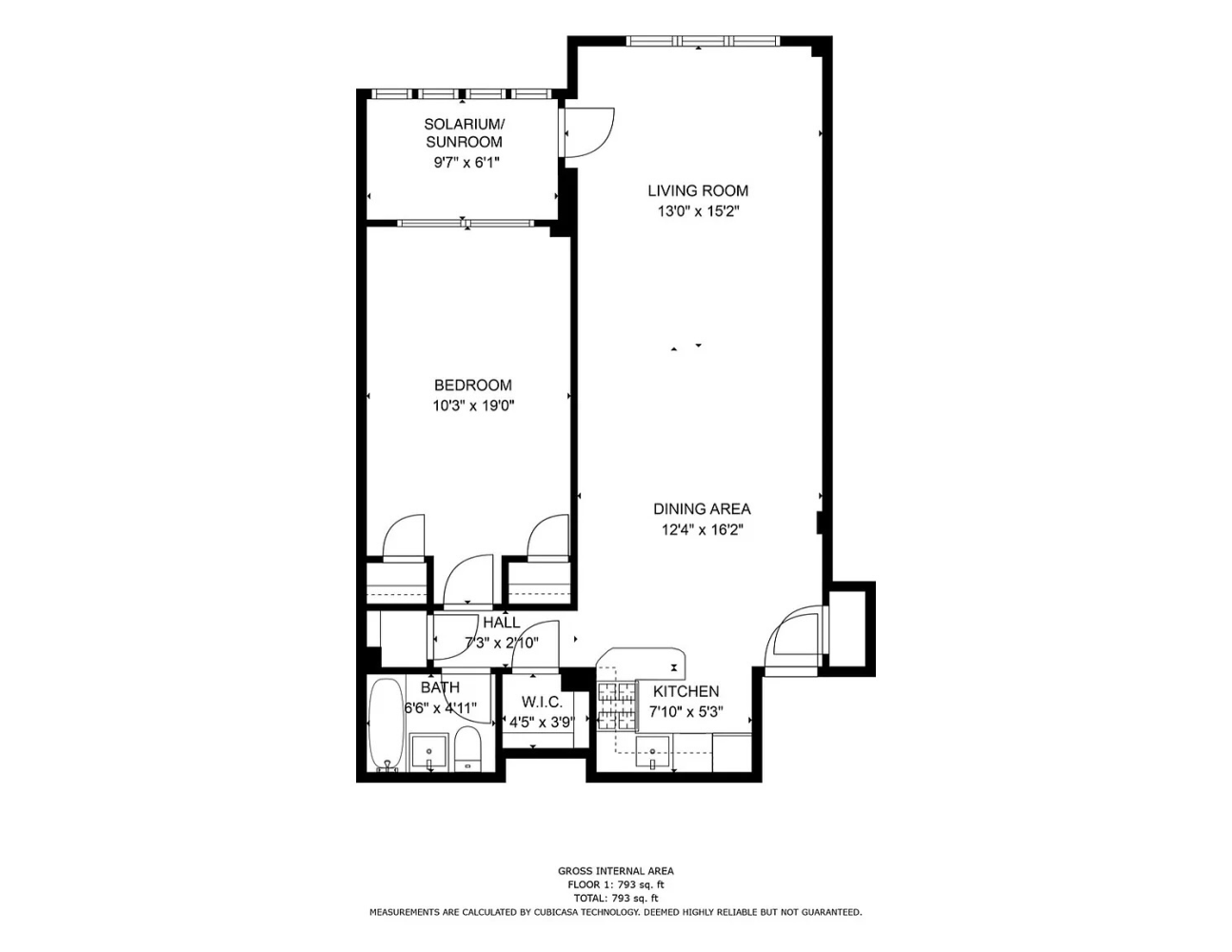 Floorplan for 408 West 57th Street, 2M