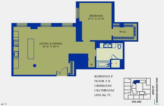 Floorplan for 225 5th Avenue, 3P