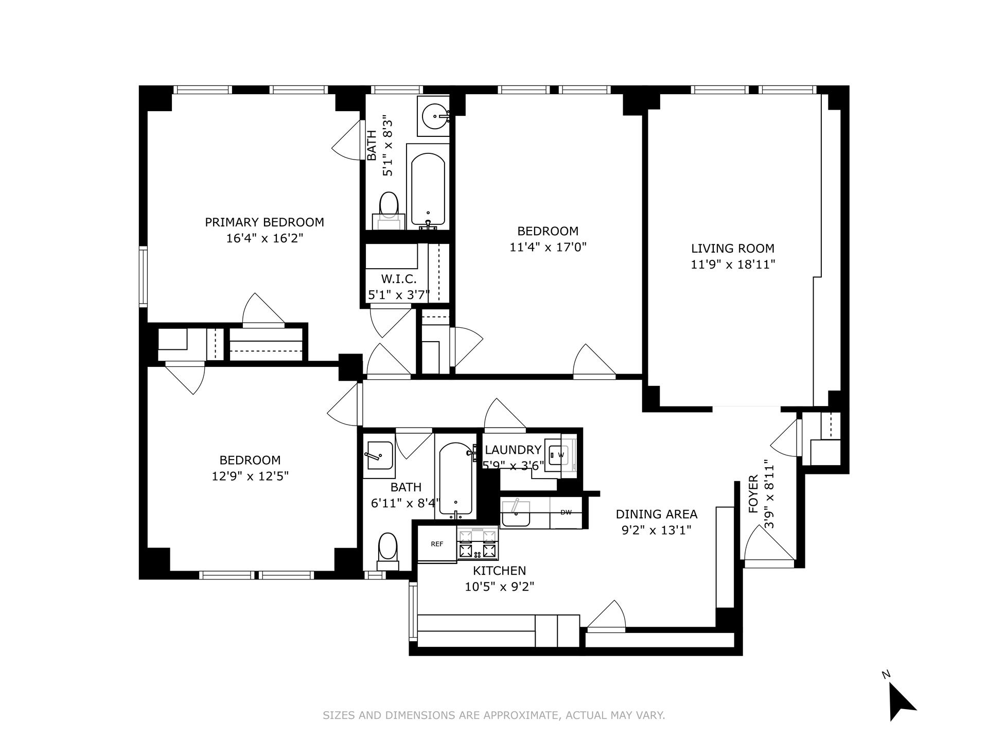 Floorplan for 110 West 86th Street, 11A