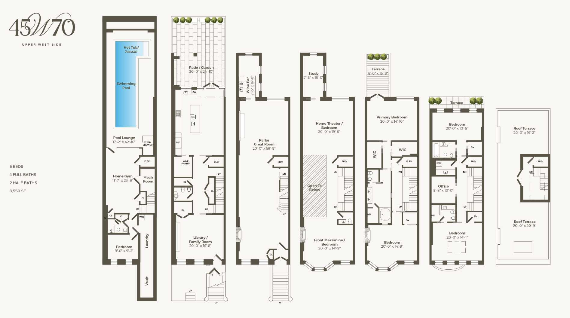 Floorplan for 45 West 70th Street, TH