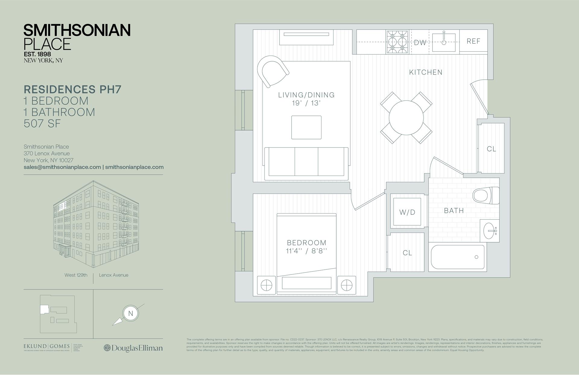 Floorplan for 370 Lenox Avenue, PH7