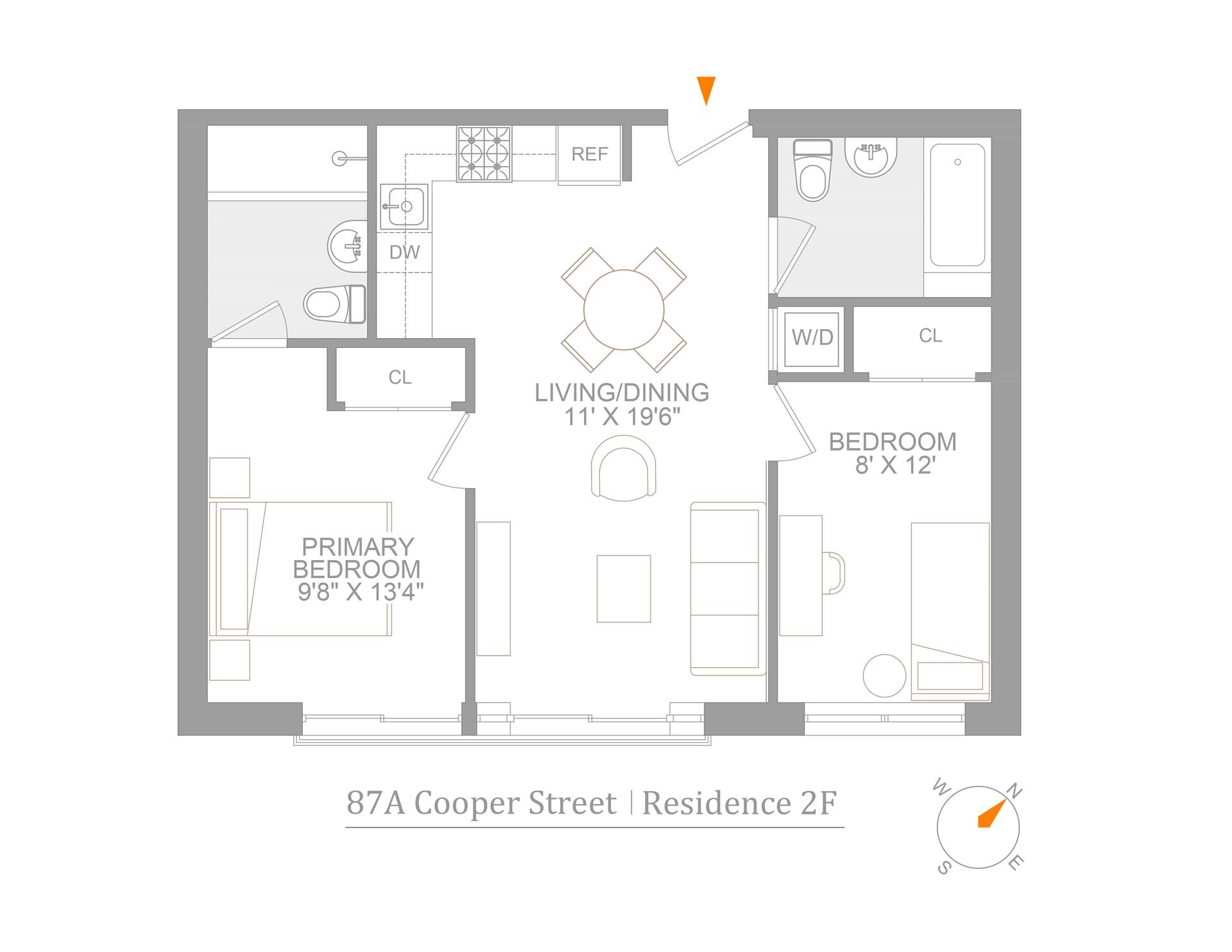 Floorplan for 87 Cooper Street, 2F