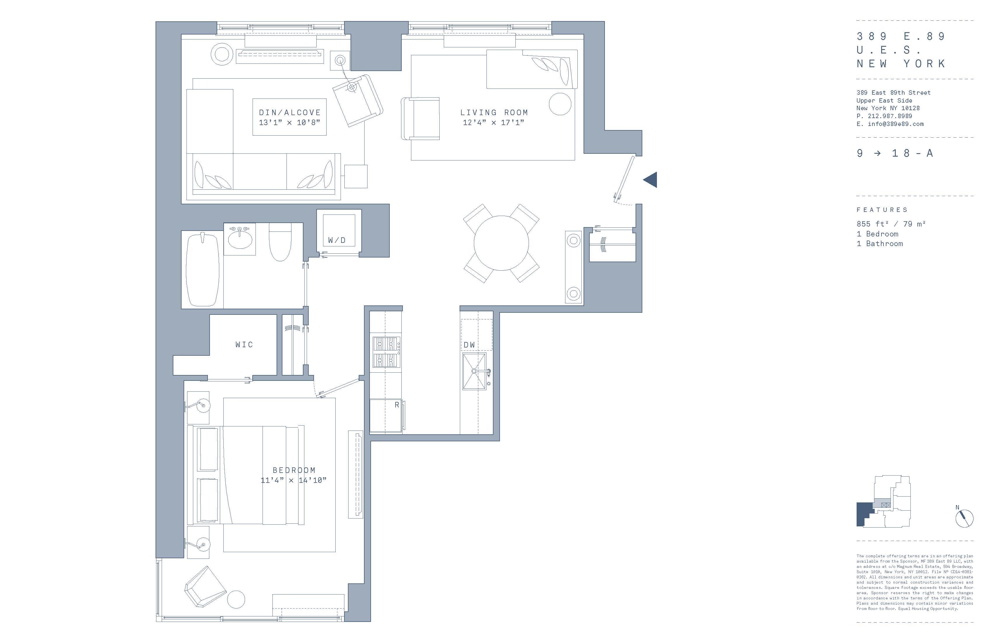 Floorplan for 389 East 89th Street, 15-A