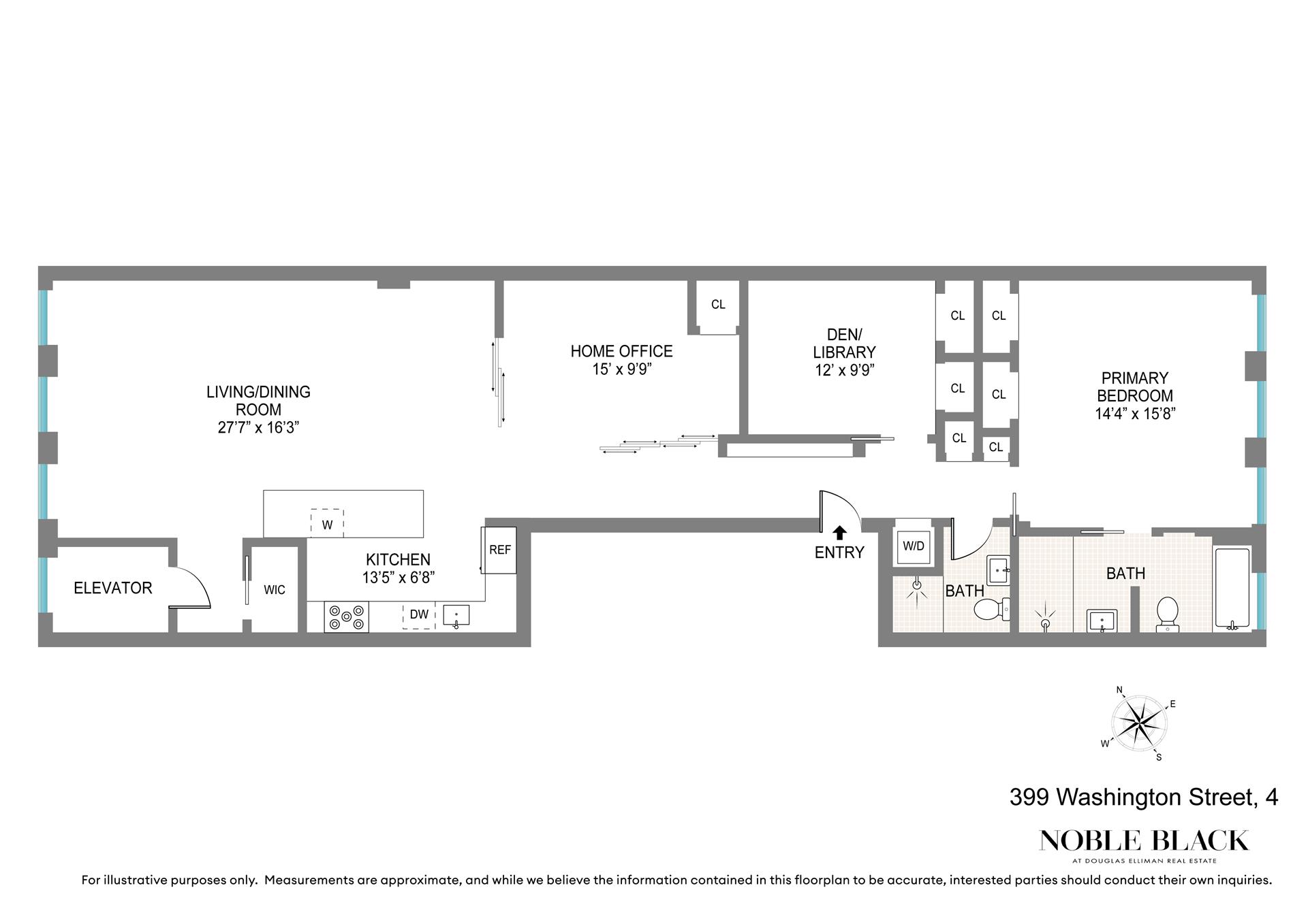 Floorplan for 399 Washington Street, 4