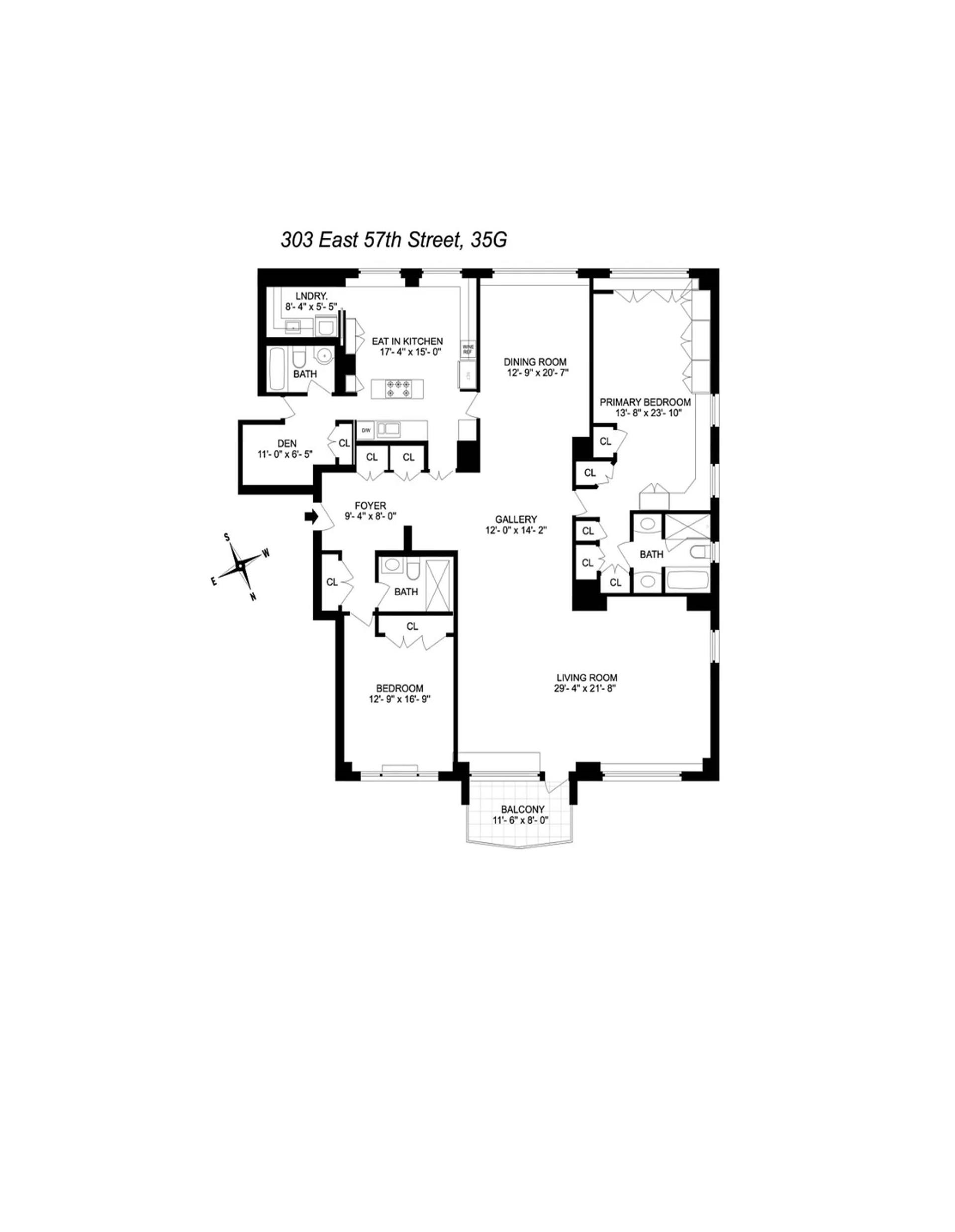 Floorplan for 303 East 57th Street, 35G