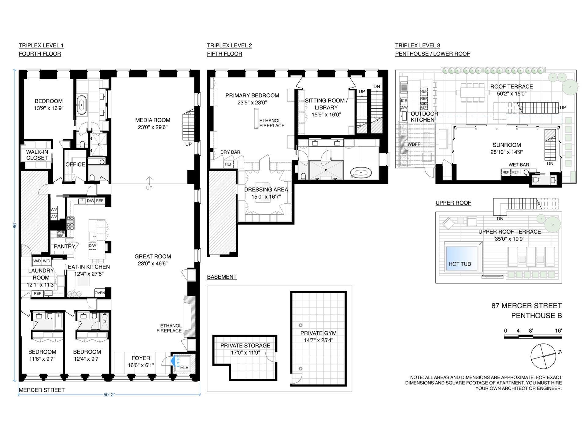 Floorplan for 87 Mercer Street, PHB