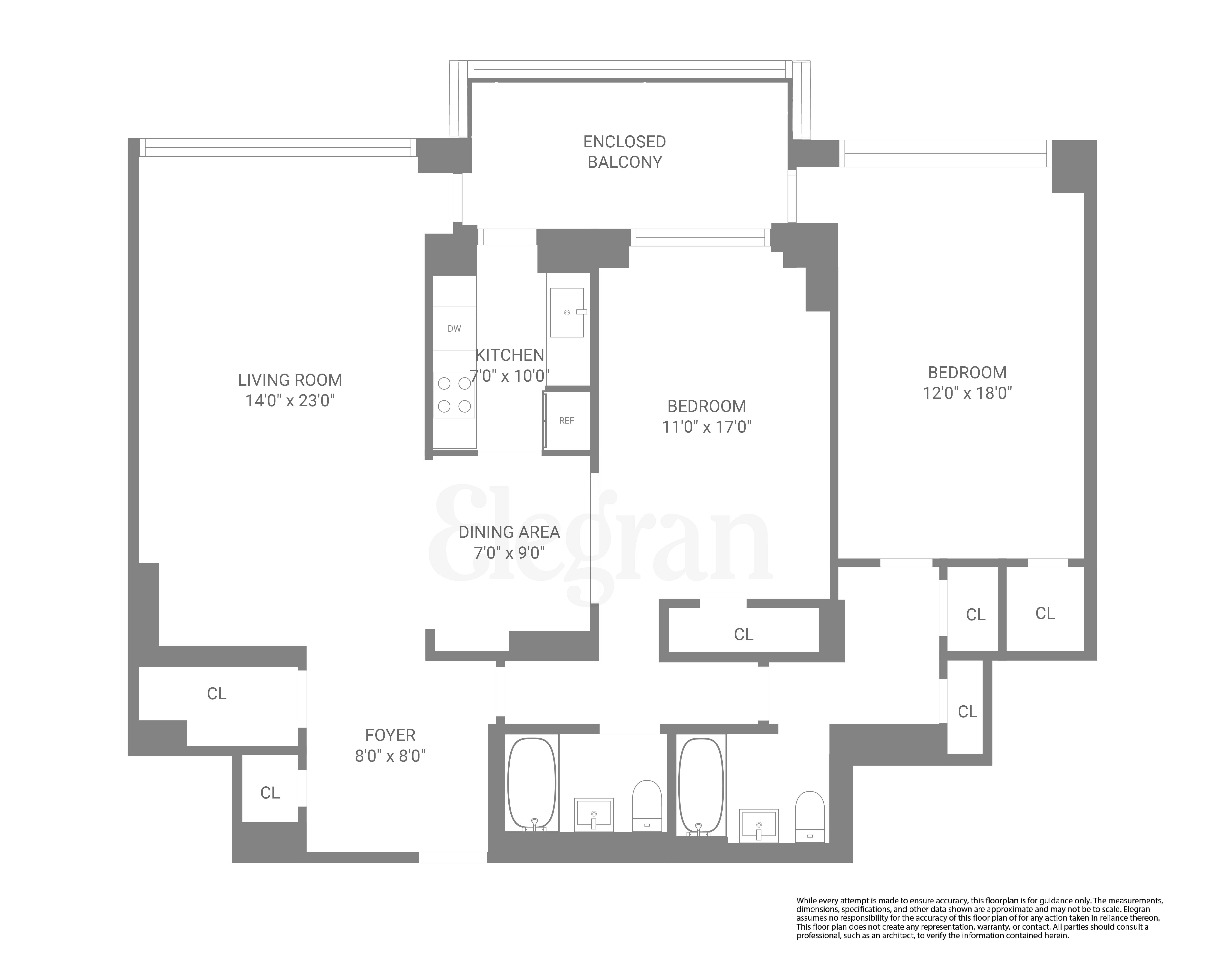 Floorplan for 35 Sutton Place, 7-B