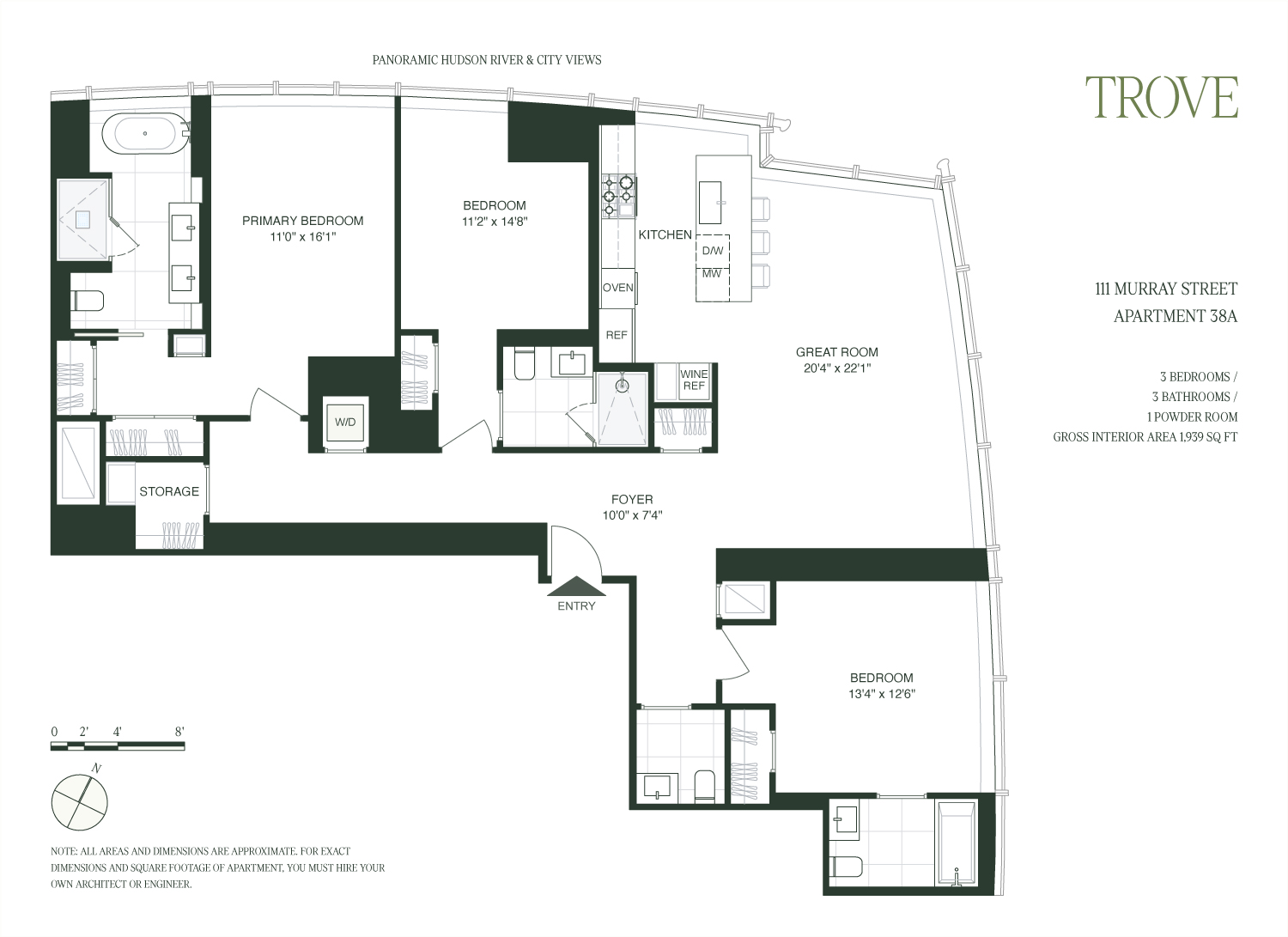 Floorplan for 111 Murray Street, 38A