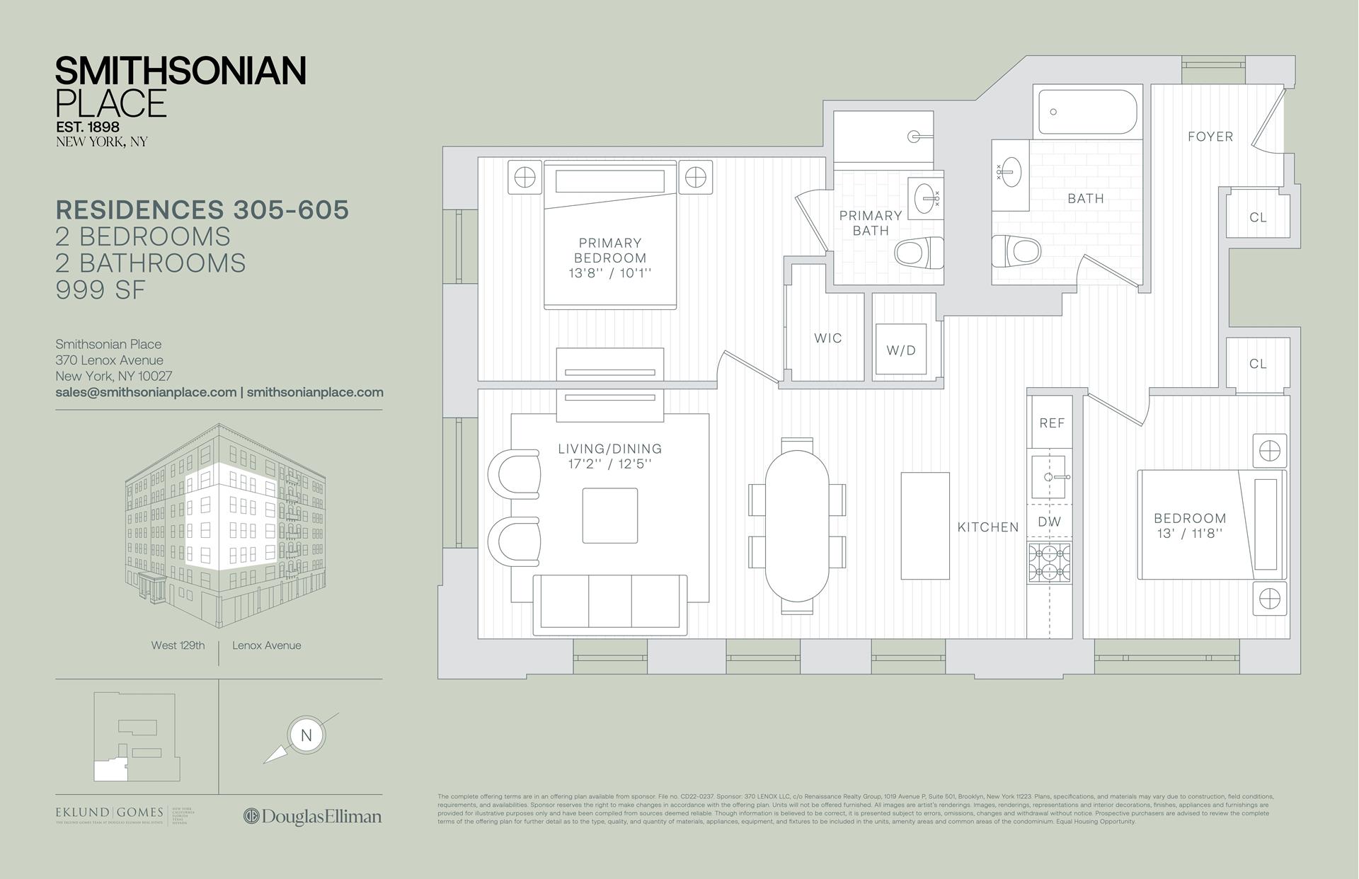 Floorplan for 370 Lenox Avenue, 405