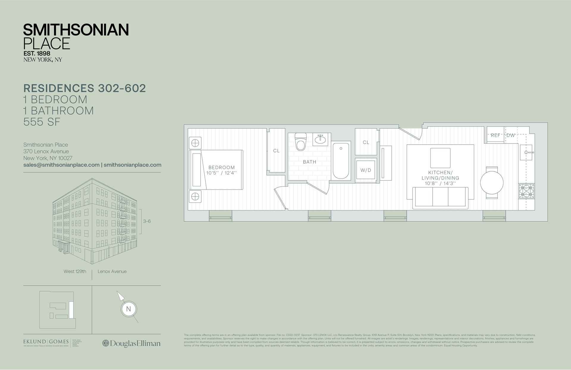 Floorplan for 370 Lenox Avenue, 502