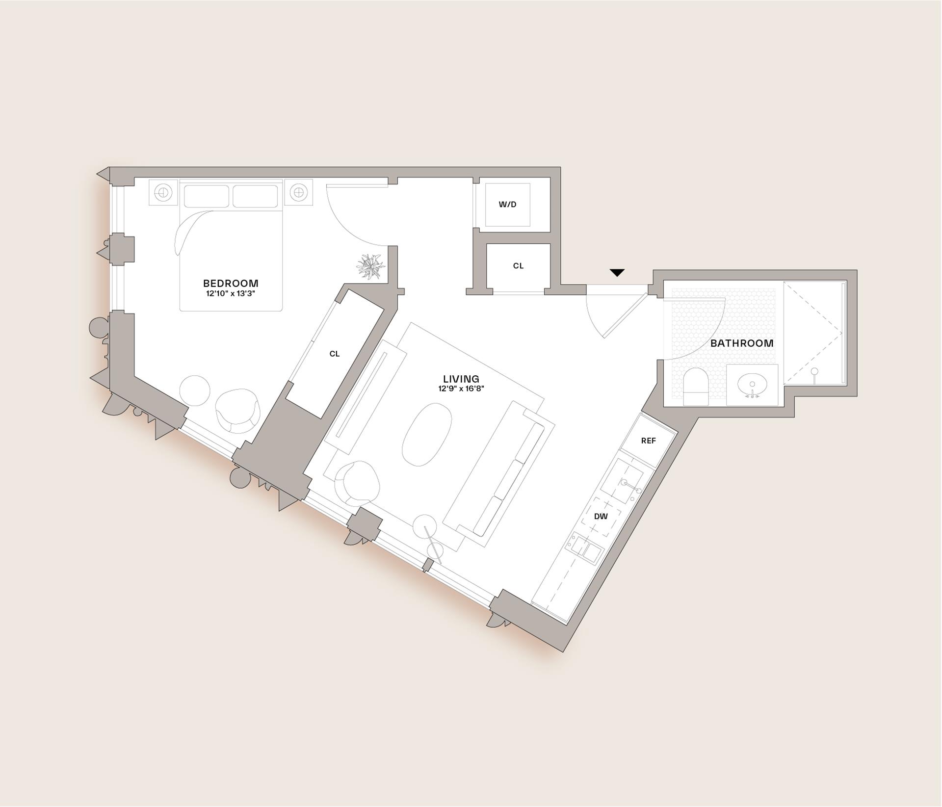 Floorplan for 55 Fleet Street, 27K