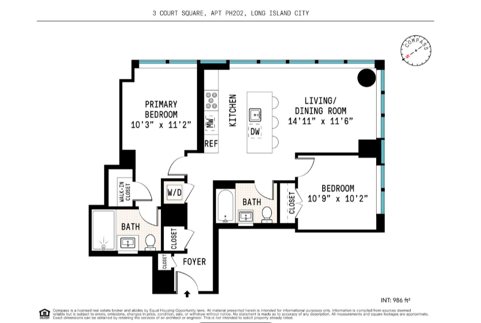 Floorplan for 3 Court Square, PH202