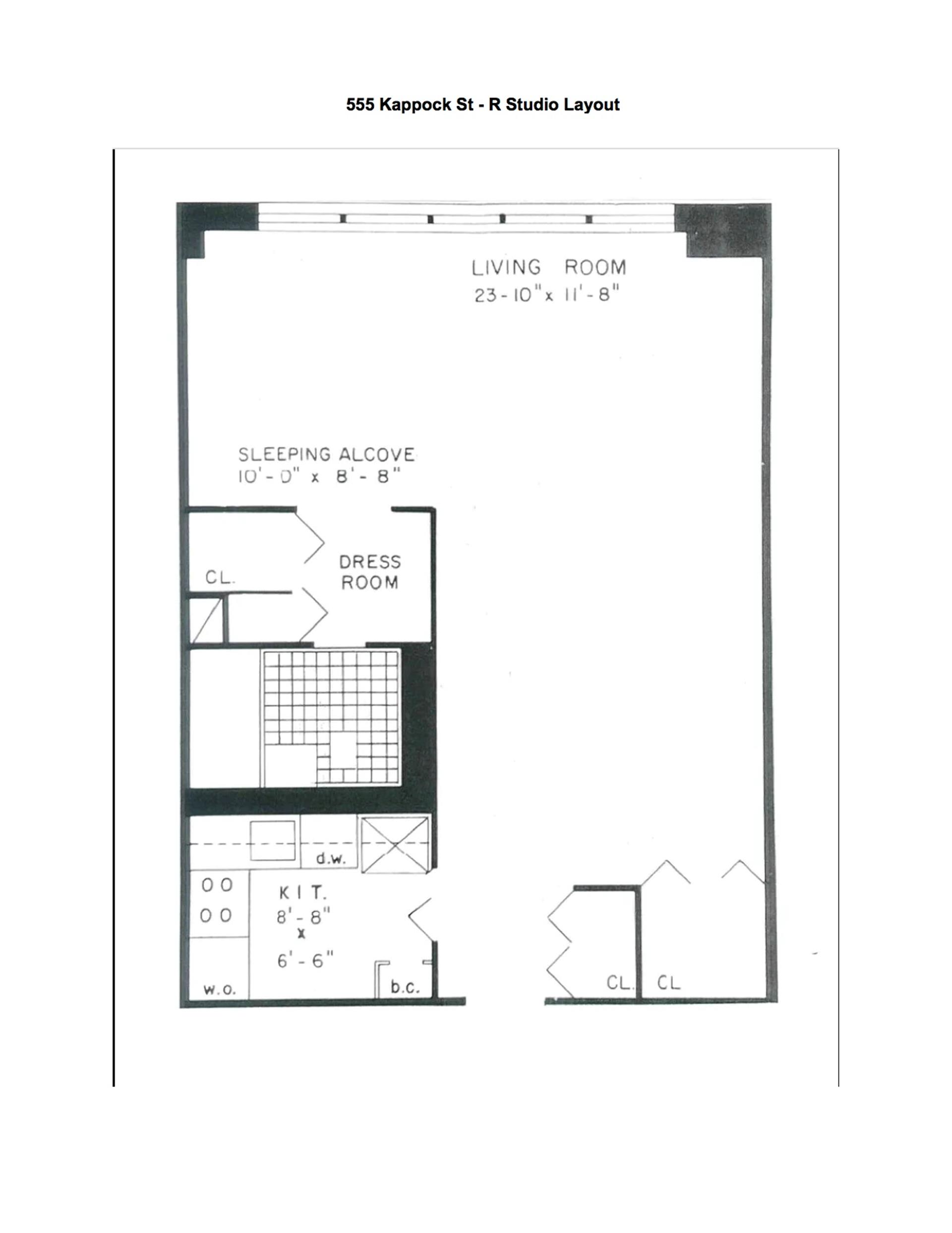 Floorplan for 555 Kappock Street, 4R