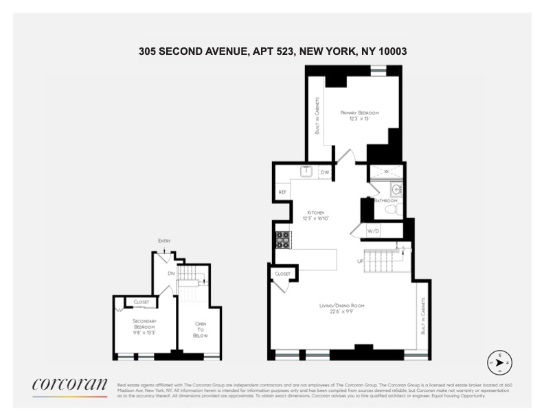 Floorplan for 305 2nd Avenue, 523