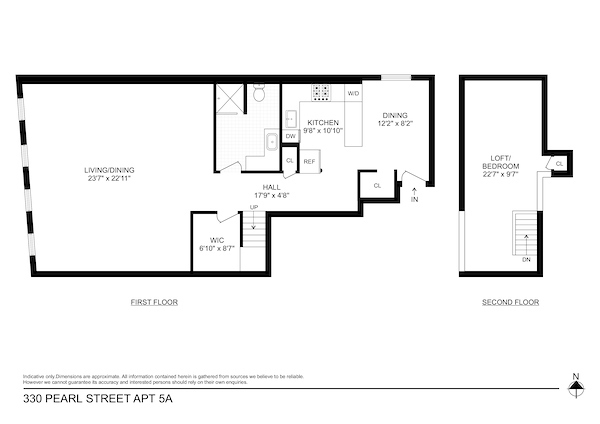 Floorplan for 330 Pearl Street, 5A