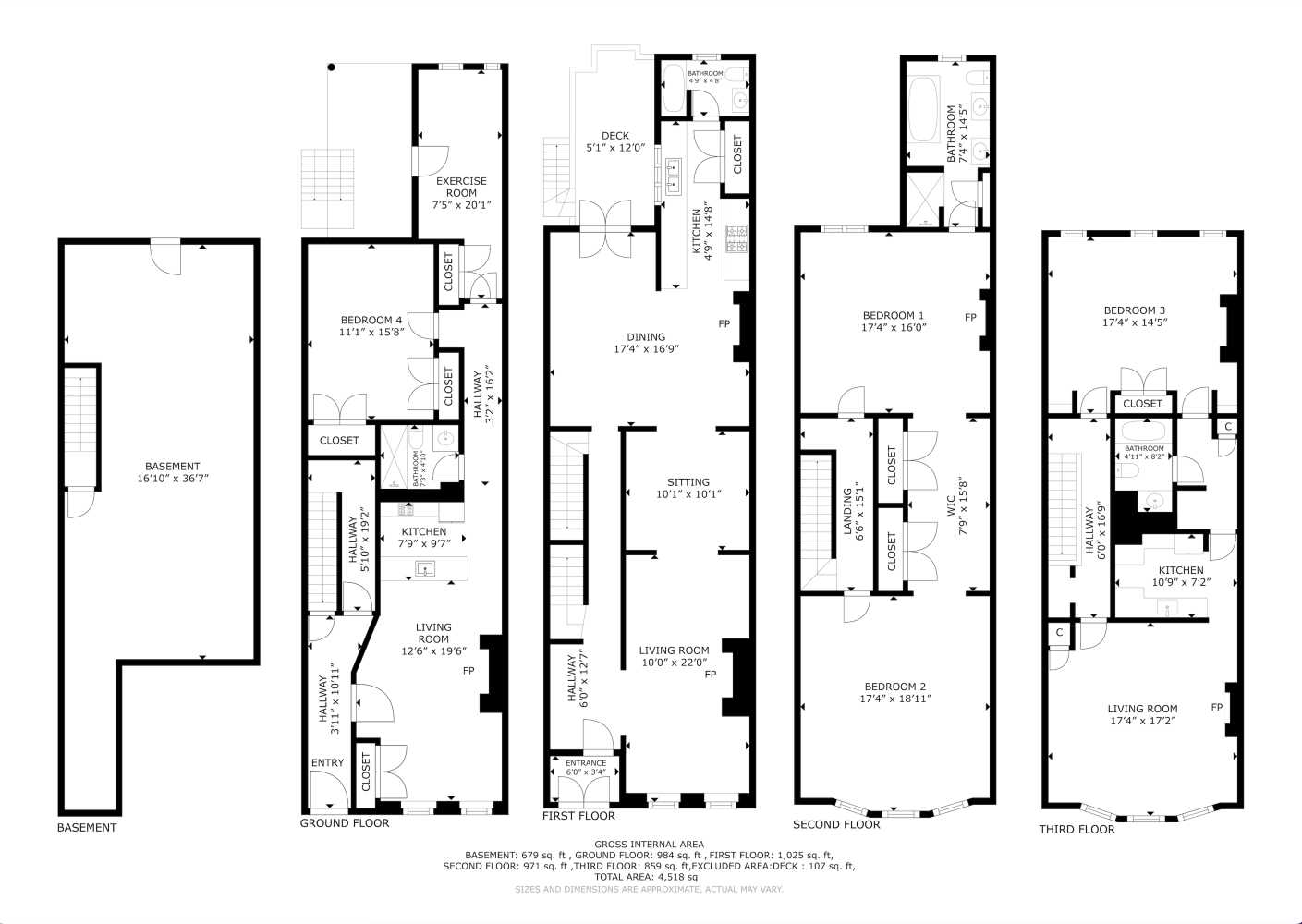 Floorplan for 252 West 137th Street