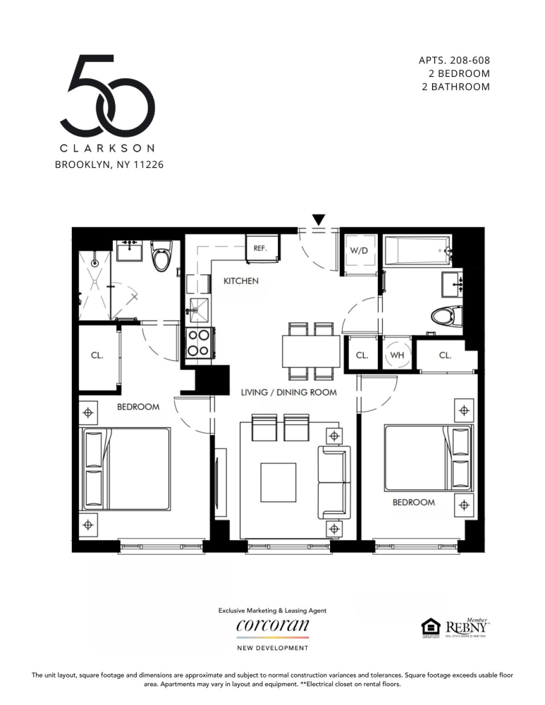 Floorplan for 50 Clarkson Avenue, 708