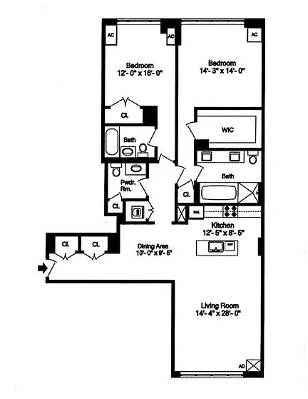 Floorplan for 4 West 21st Street, 8D