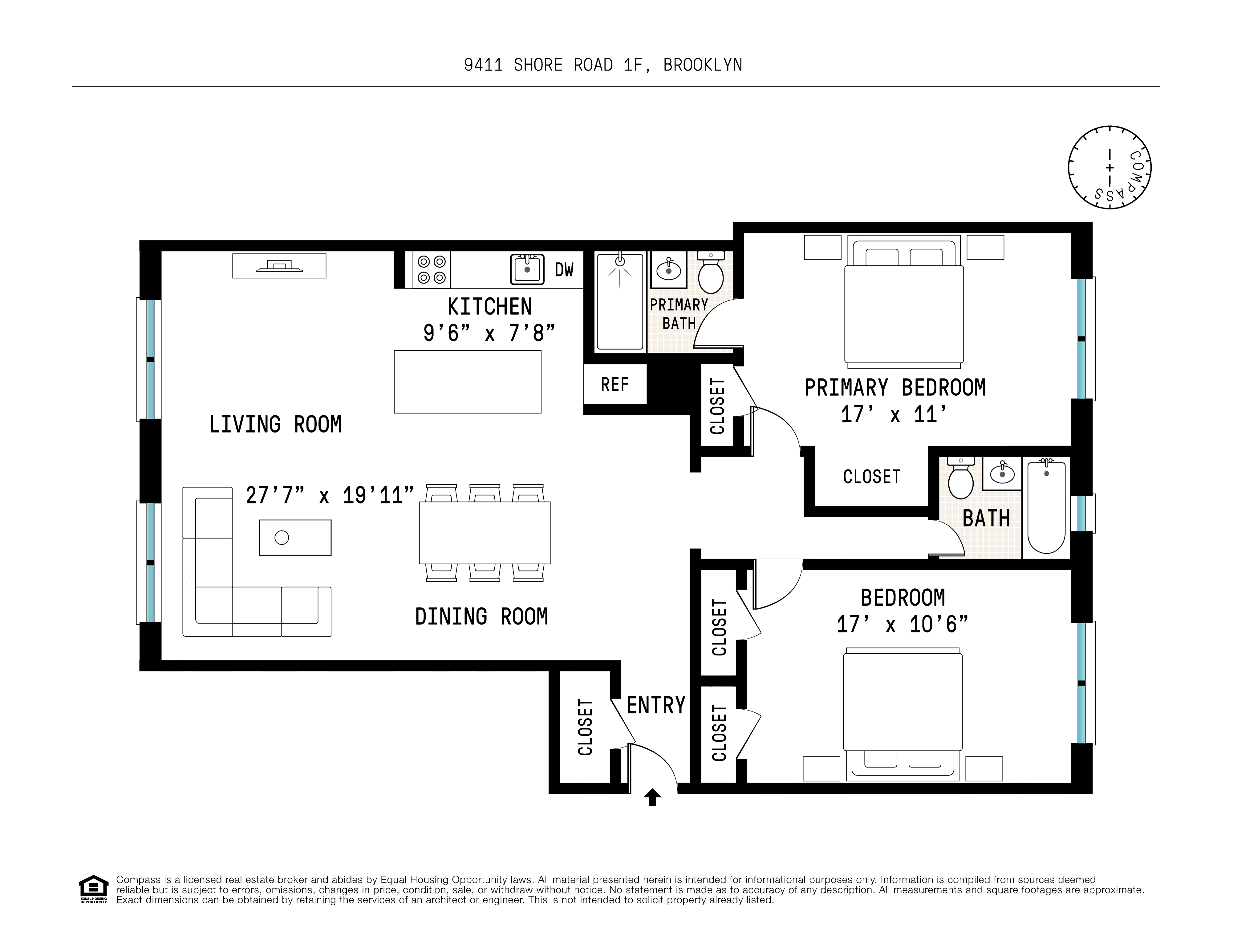 Floorplan for 9411 Shore Road, 1F