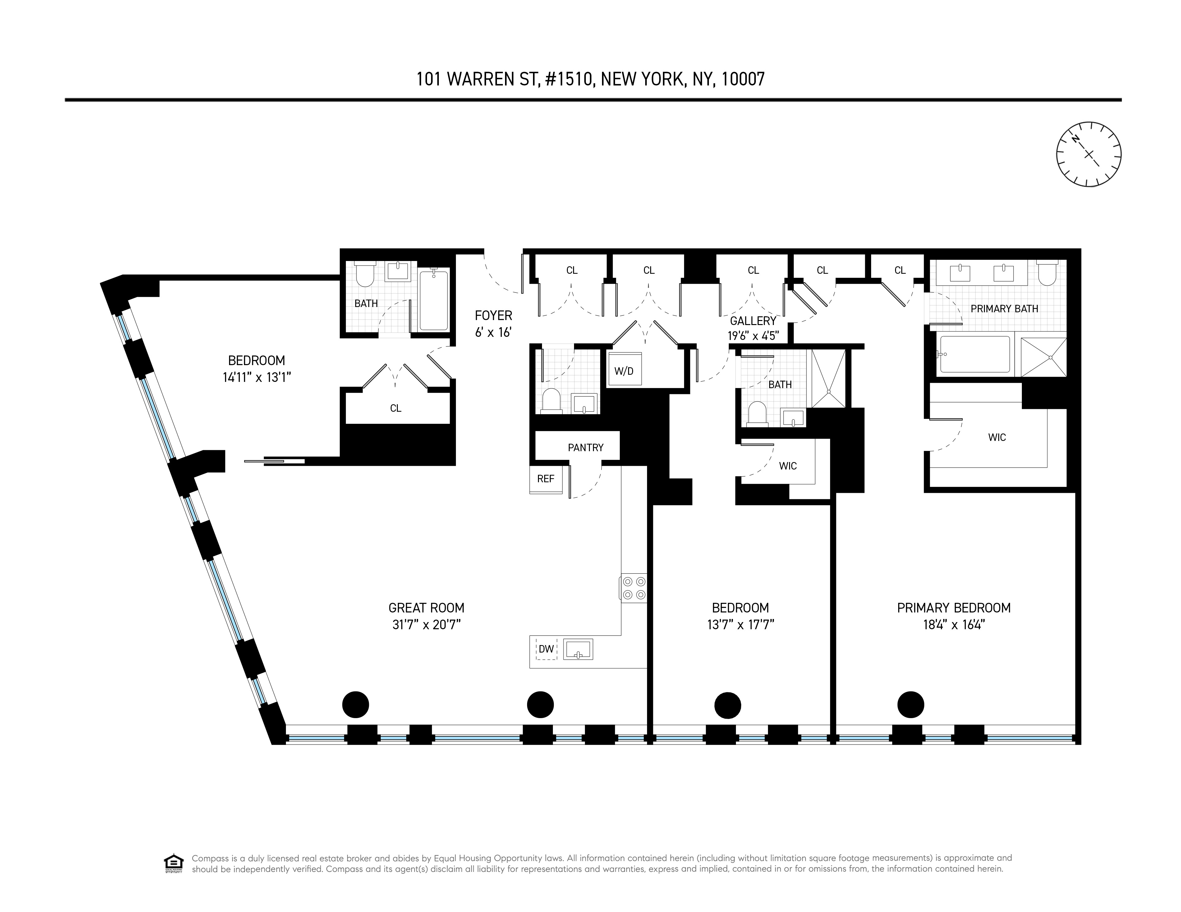 Floorplan for 101 Warren Street, 1510