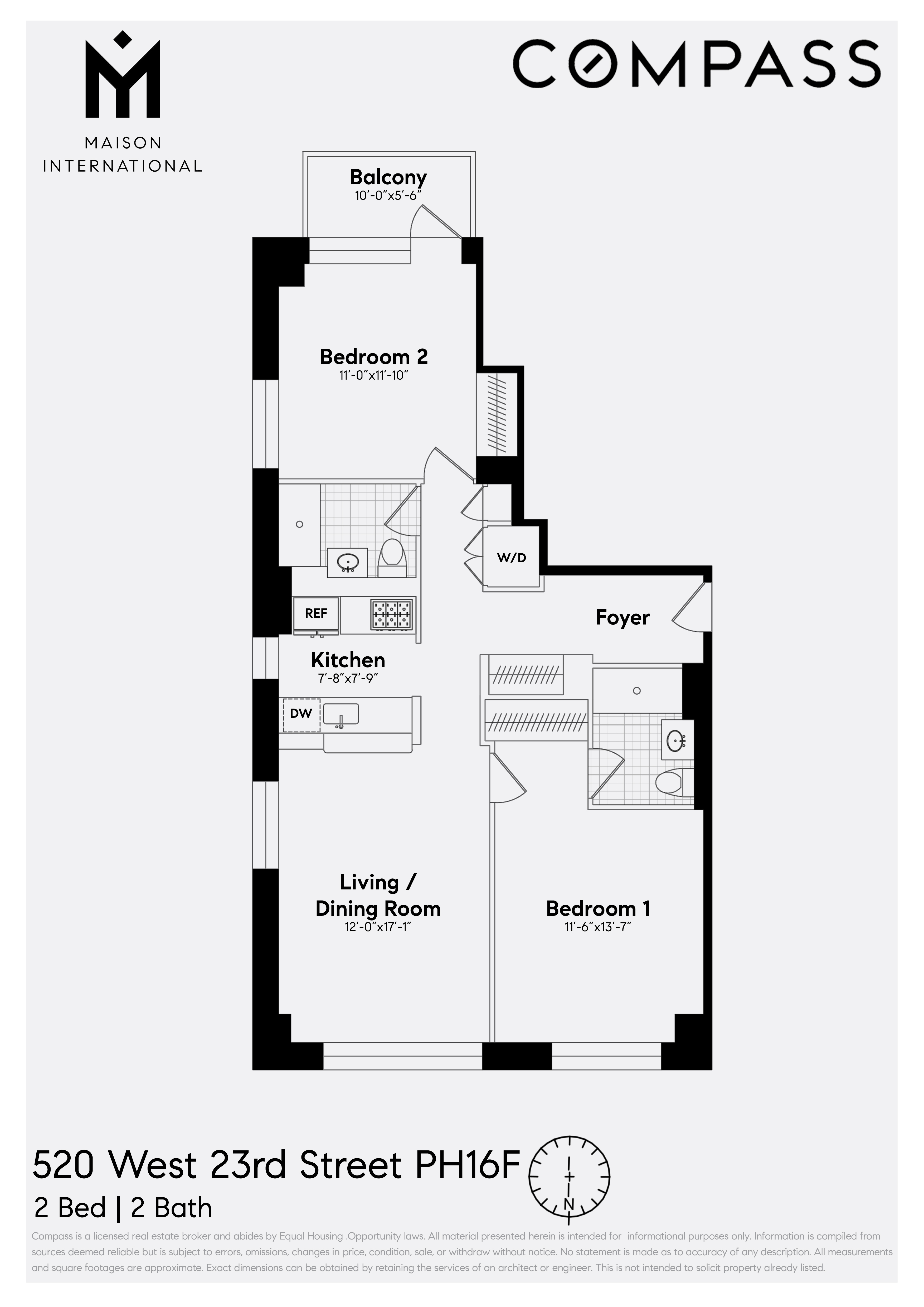 Floorplan for 520 West 23rd Street, PH16F