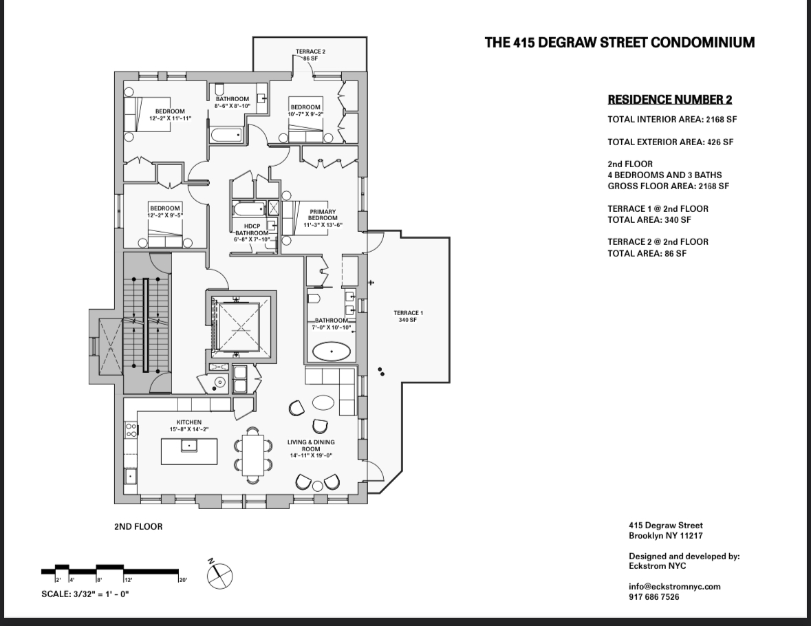 Floorplan for 415 De Graw Street, 2