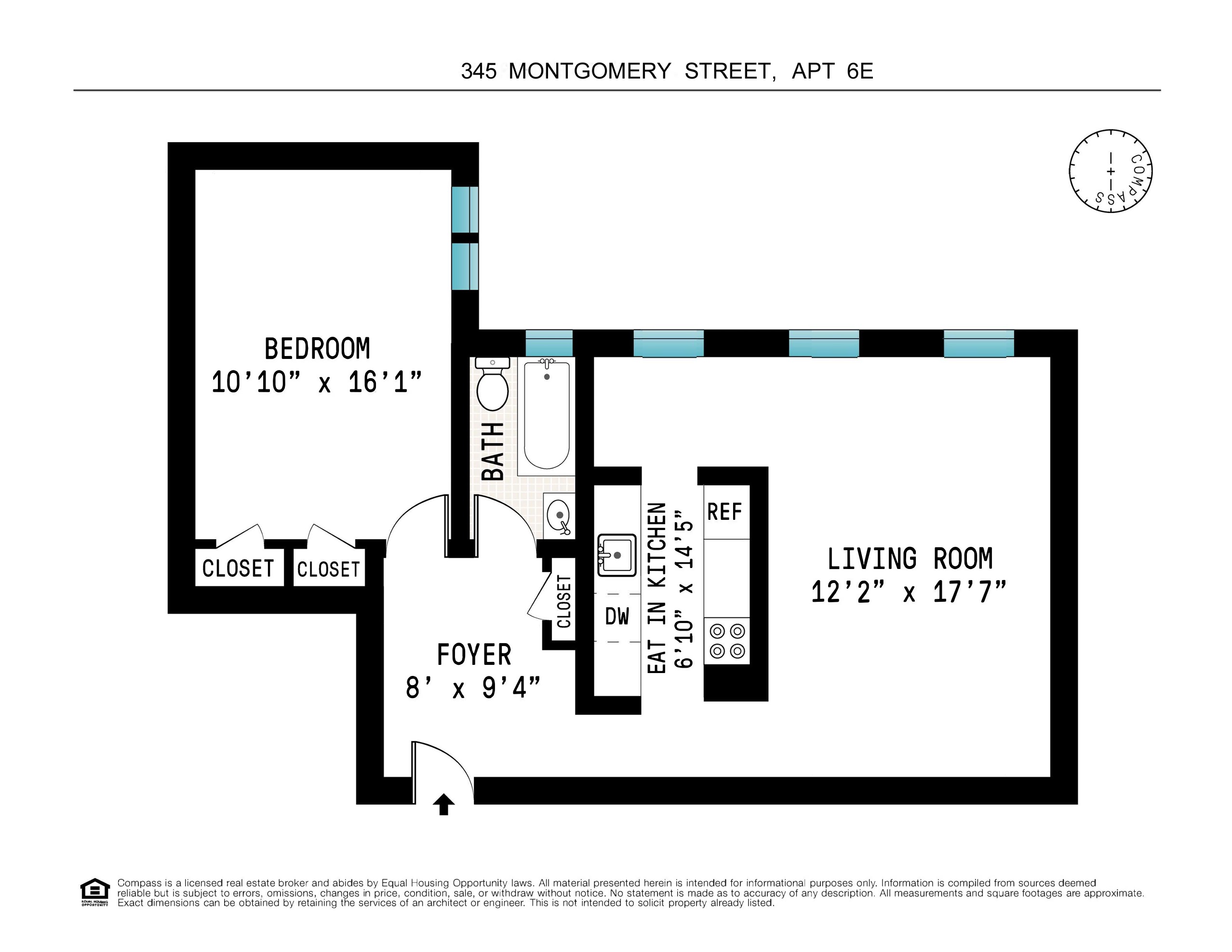 Floorplan for 345 Montgomery Street, 6E