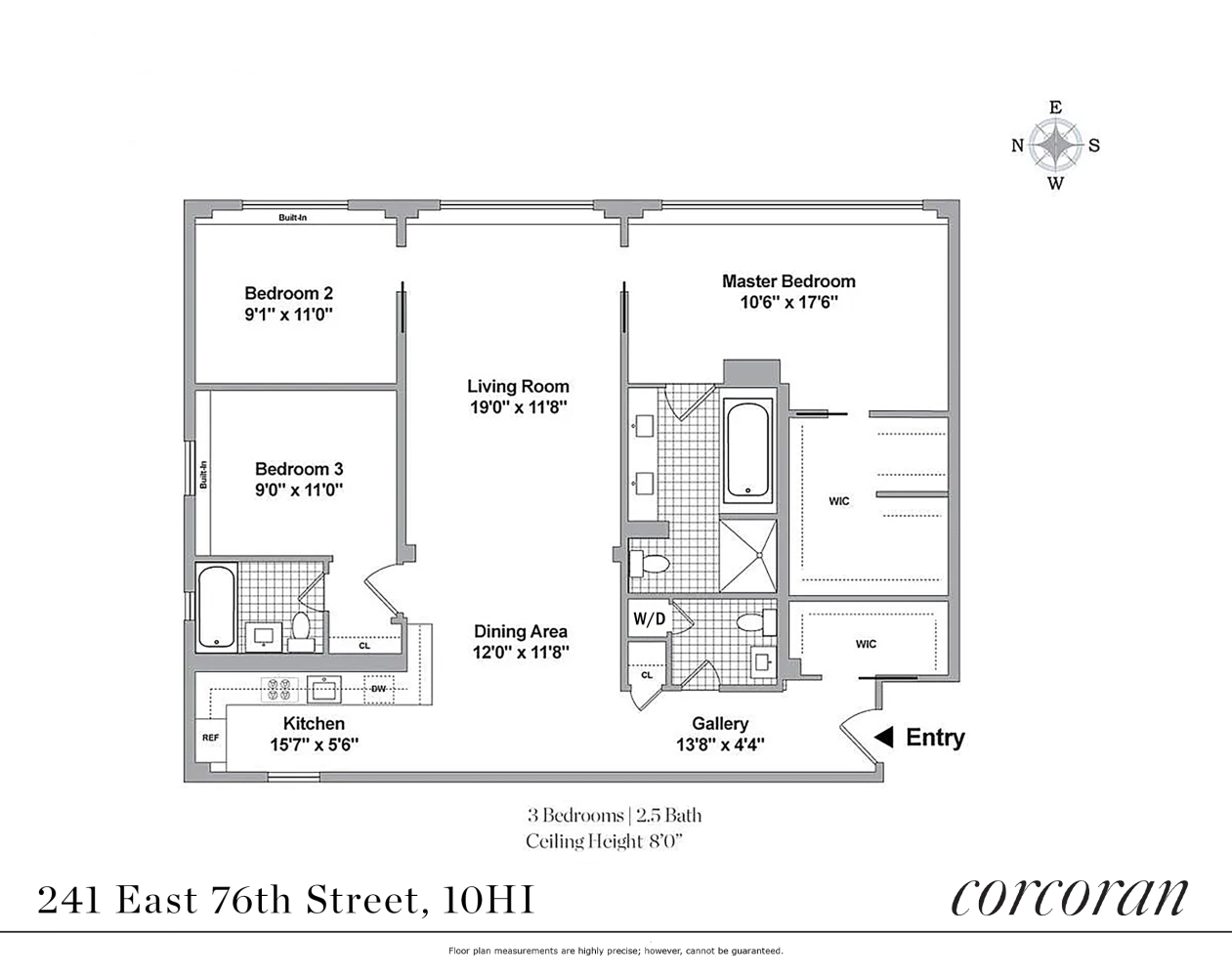 Floorplan for 241 East 76th Street, 10HI